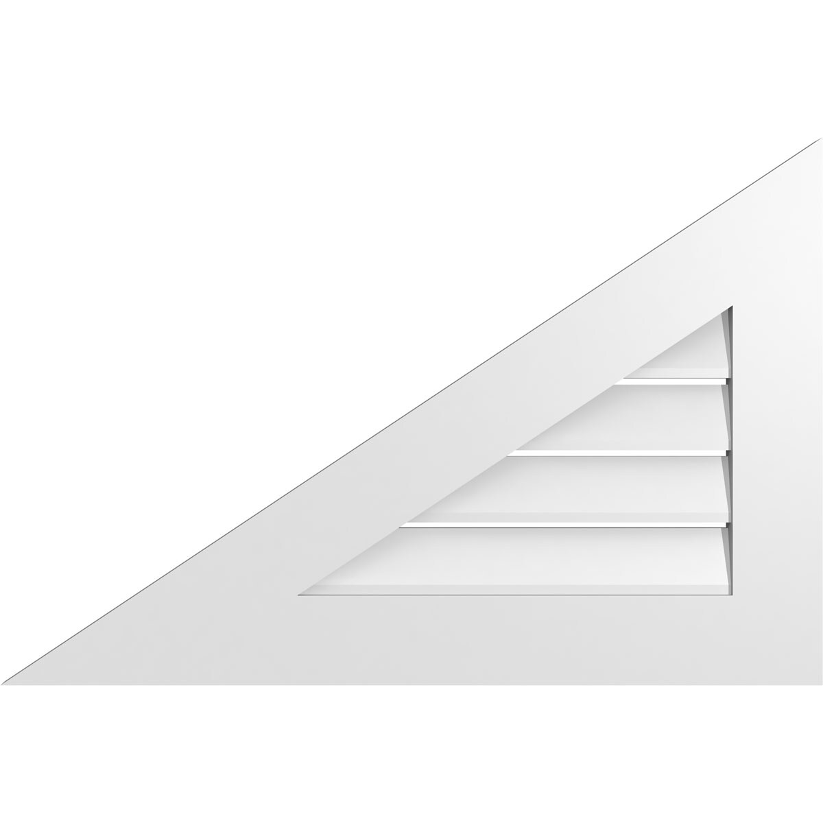 Ekena Millwork GVPRL32X2101SF 32-Inches x 21.375-Inches Off-white Triangle PVC Gable Louver Vent
