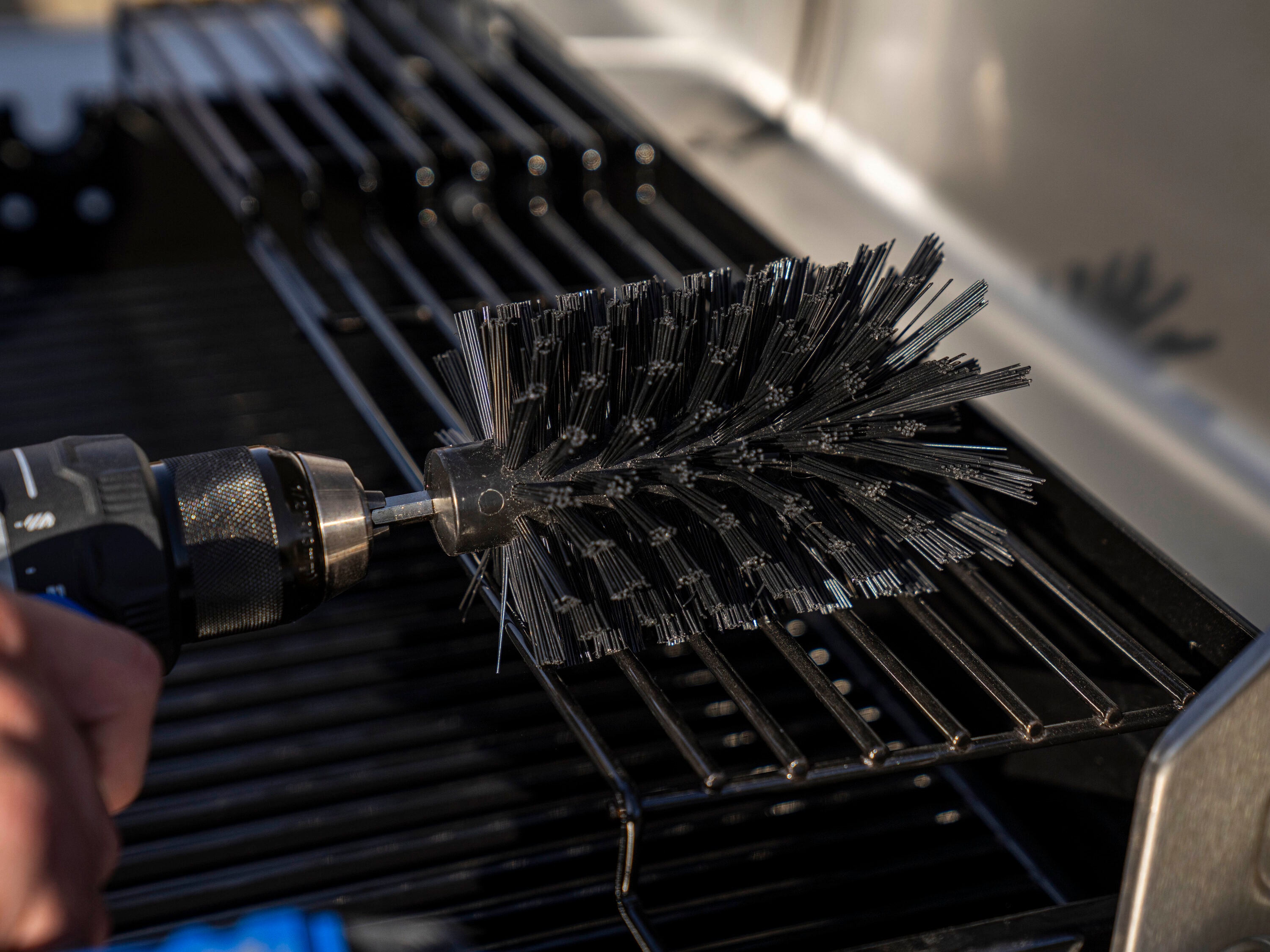 Heavy Duty Nylon Grill Brush Cleaning Kit Attachment