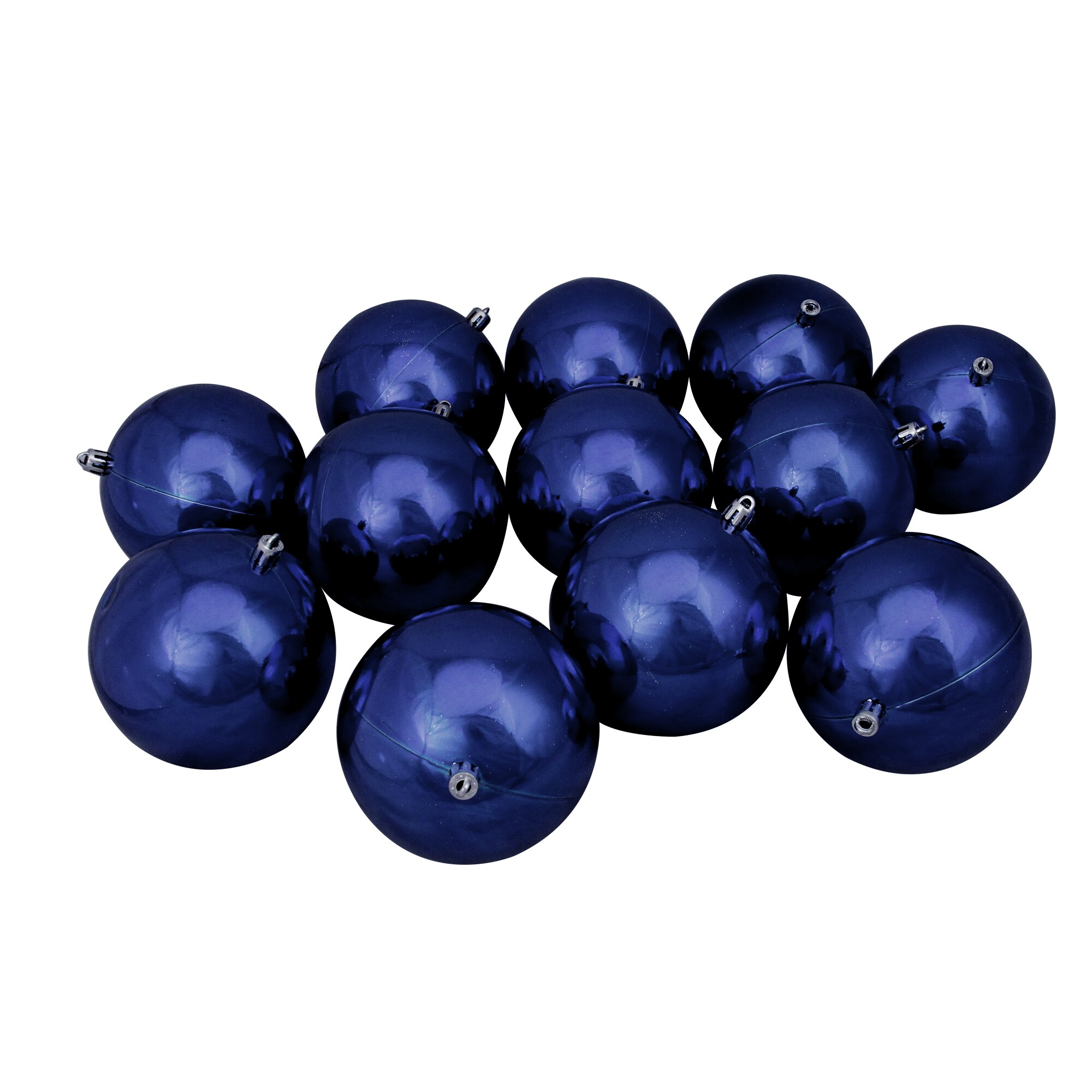 Northlight 31755266 12 -Pack Blue Ball Standard Indoor Ornament set Shatterproof