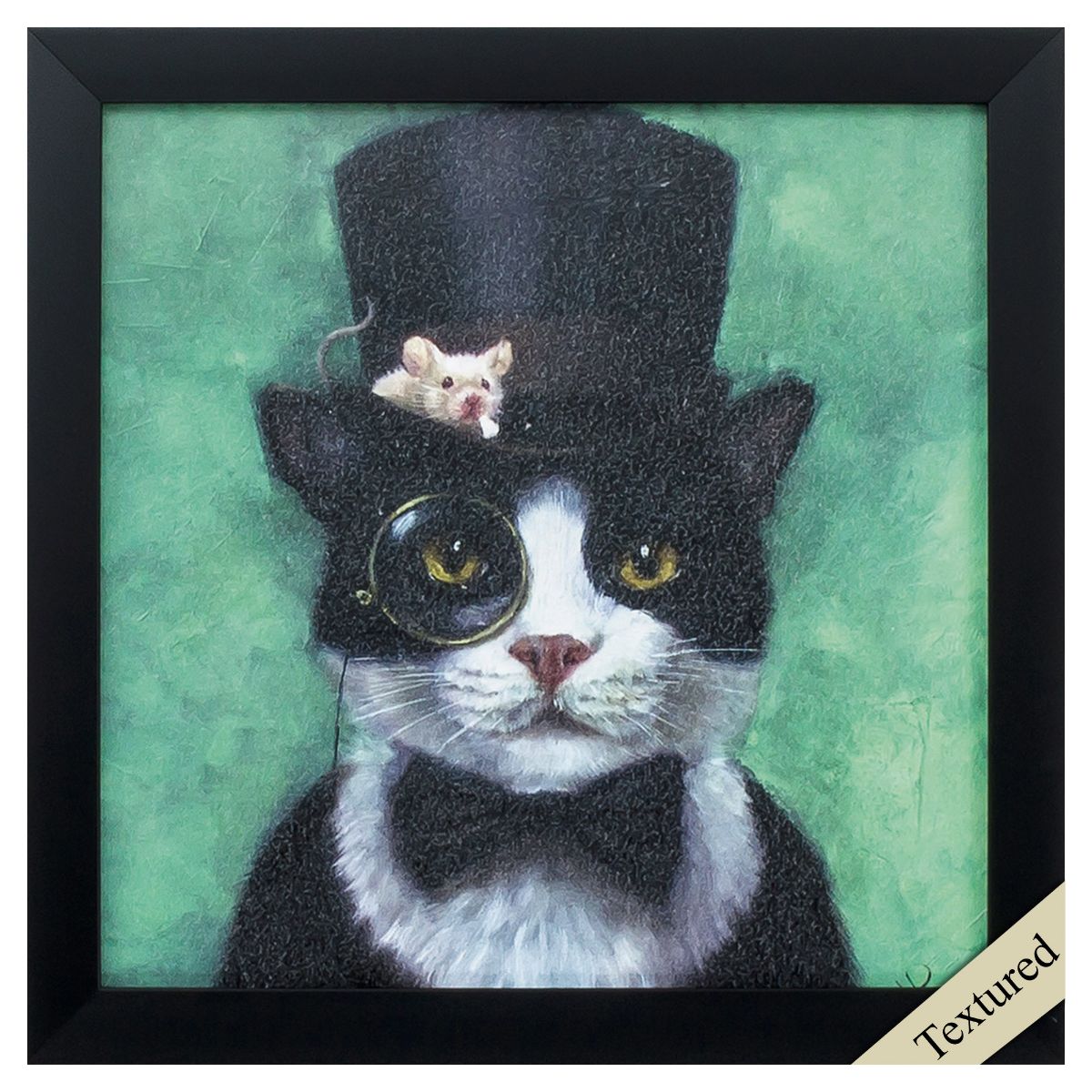 Tuxedo Cat Canvas Art Print by Lucia Heffernan