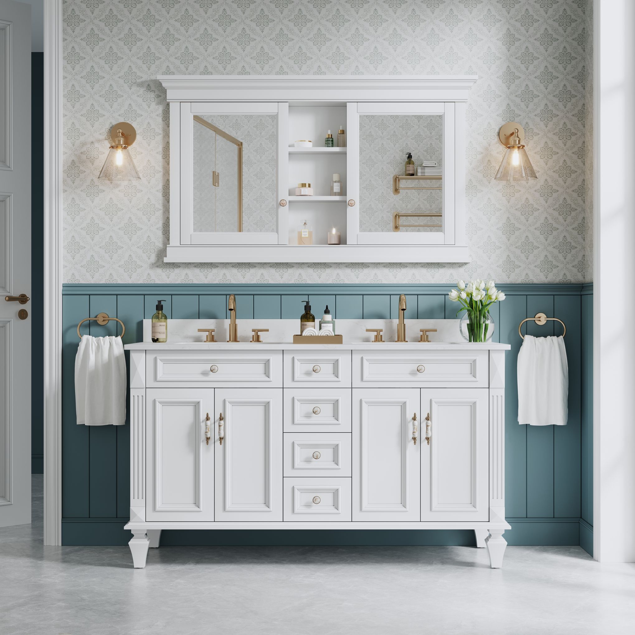 WELLFOR M5532MC-WT Bathroom-Medicine-Cabinets - View #4