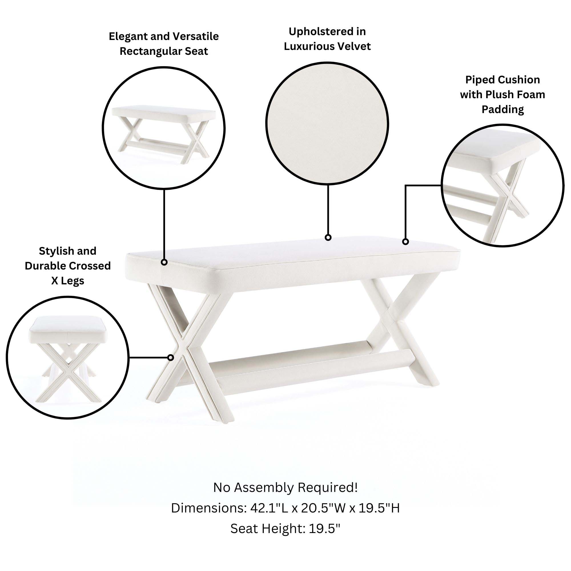 Manhattan Comfort OT005-CR Indoor-Ottomans - View #4