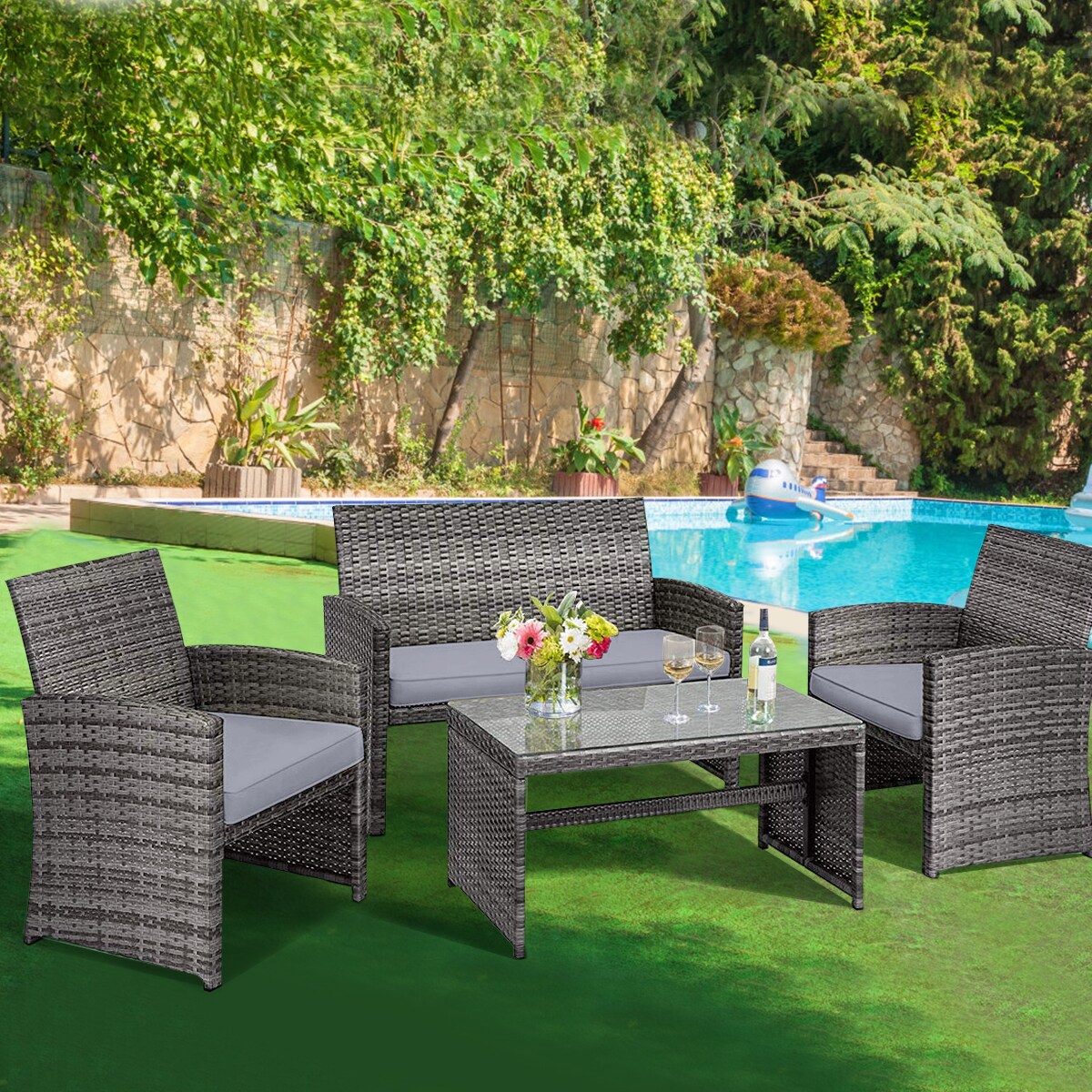 Slickblue D-CO-RG83236WH Patio-Conversation-Sets - View #2