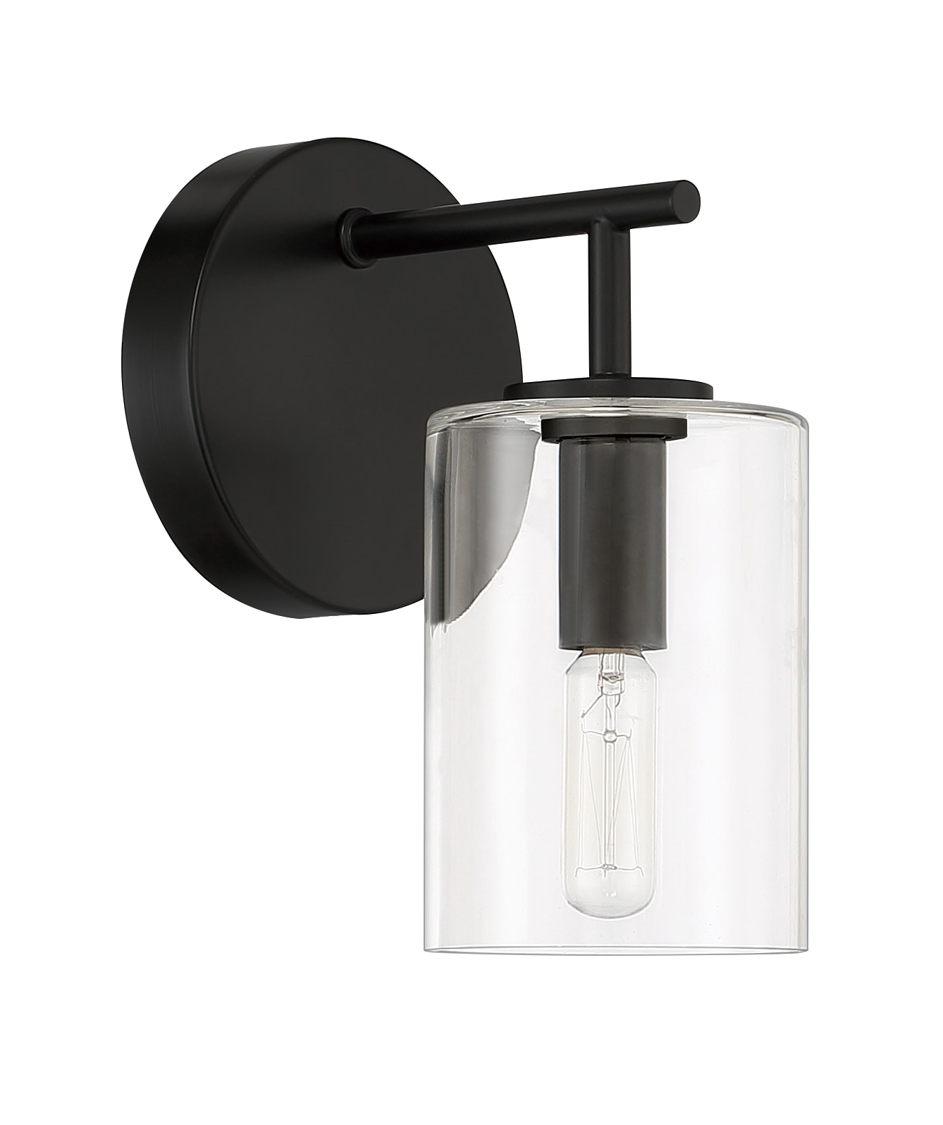 Craftmade 55661-FB Hailie 5-in 1 -Light Matte Black Transitional Vanity light