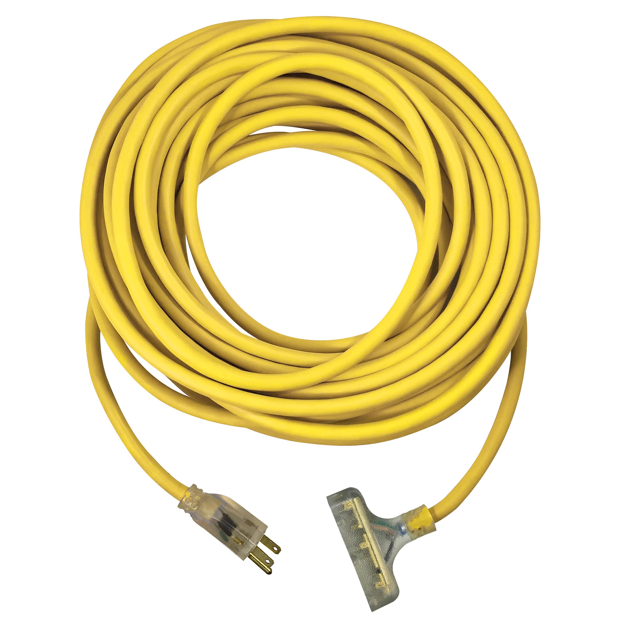 USW 12-Gauge Yellow Triple Tap Extension Cords 50-ft 12/3-Prong