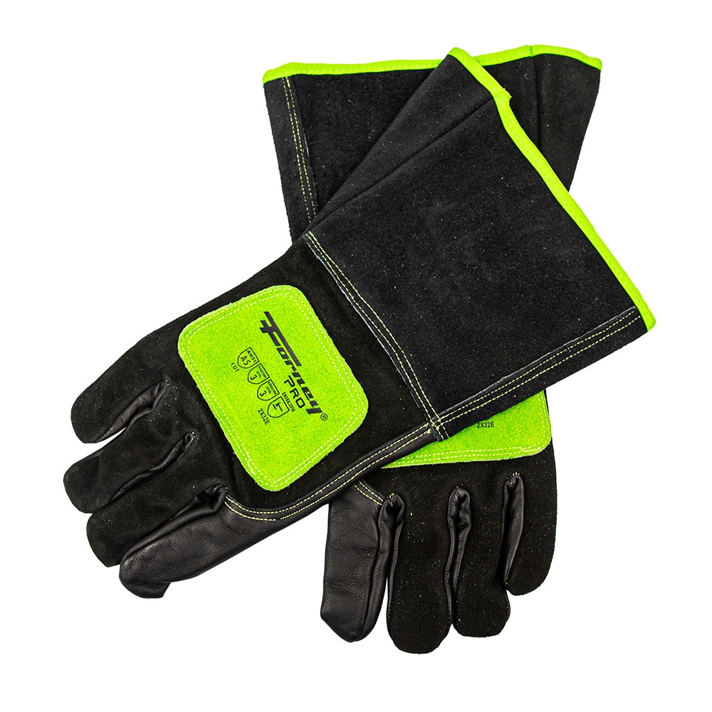 Forney Green/Black Small Welding gloves