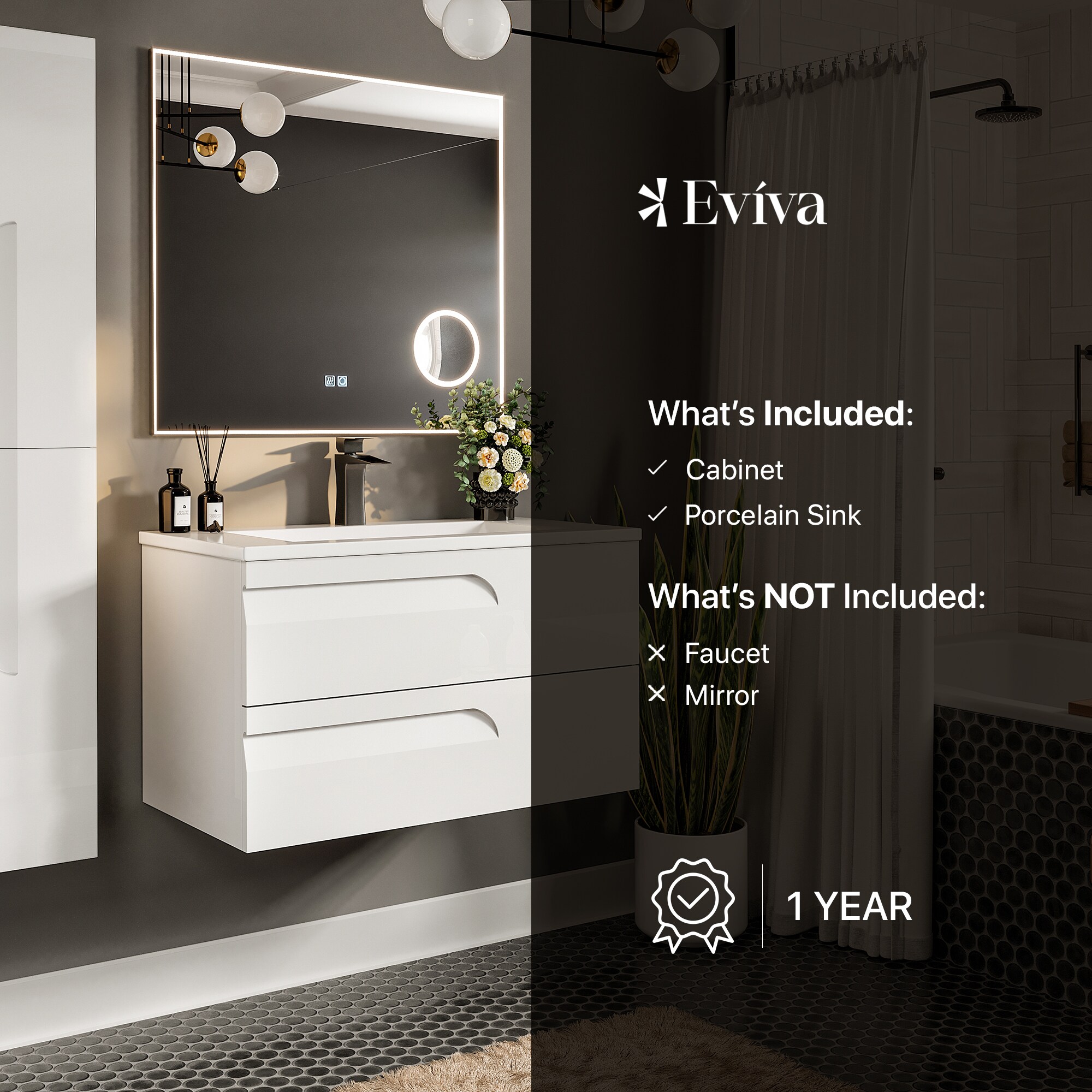 Eviva EVVN23-39WH-WM Bath-Vanity-Combo - View #7