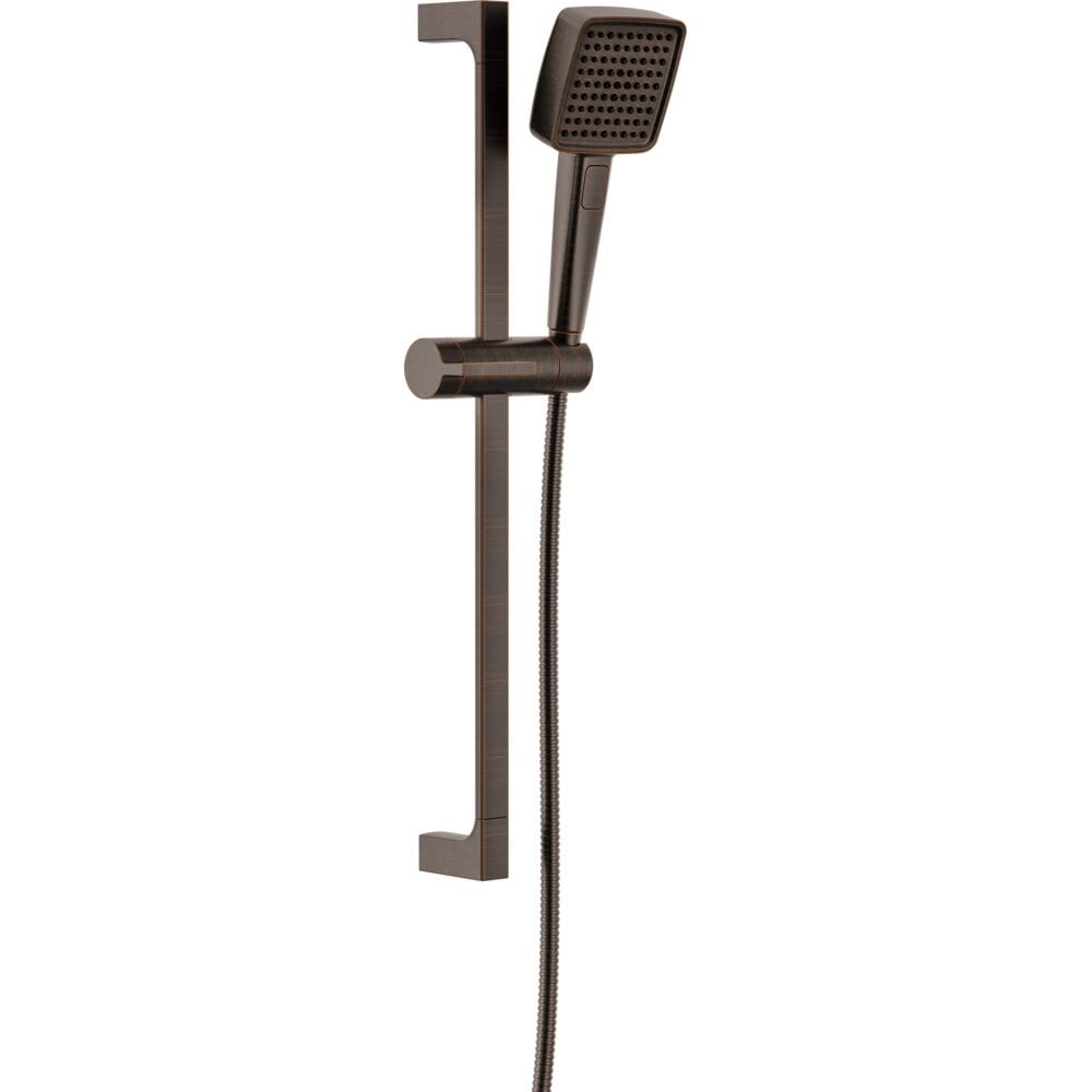 Delta Delta 4-Setting Hand Shower with Slide Bar featuring FeatherRain Spray Venetian Bronze