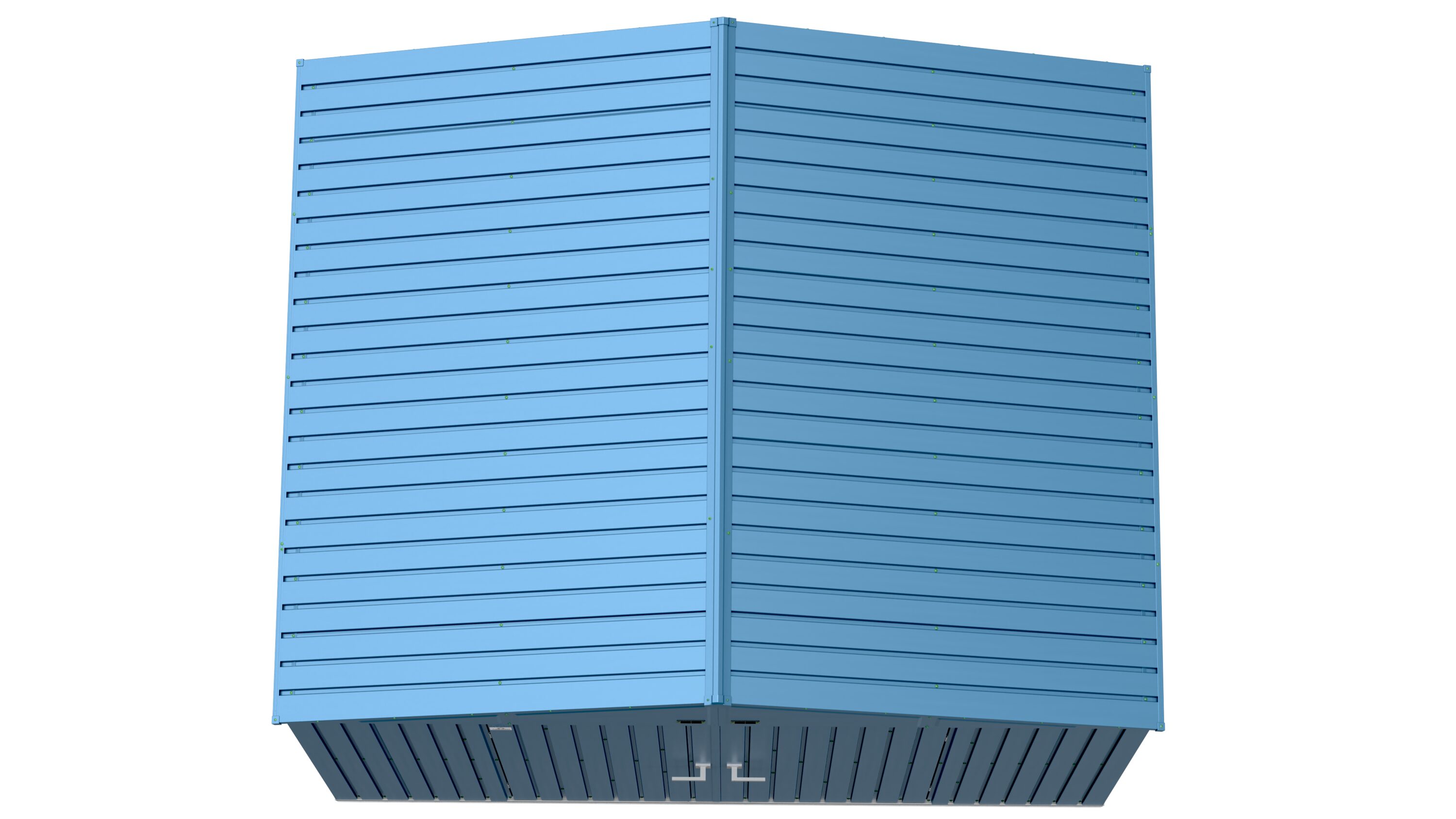 10 ft. x 8 ft. Blue Grey Galvanized Steel Storage Shed