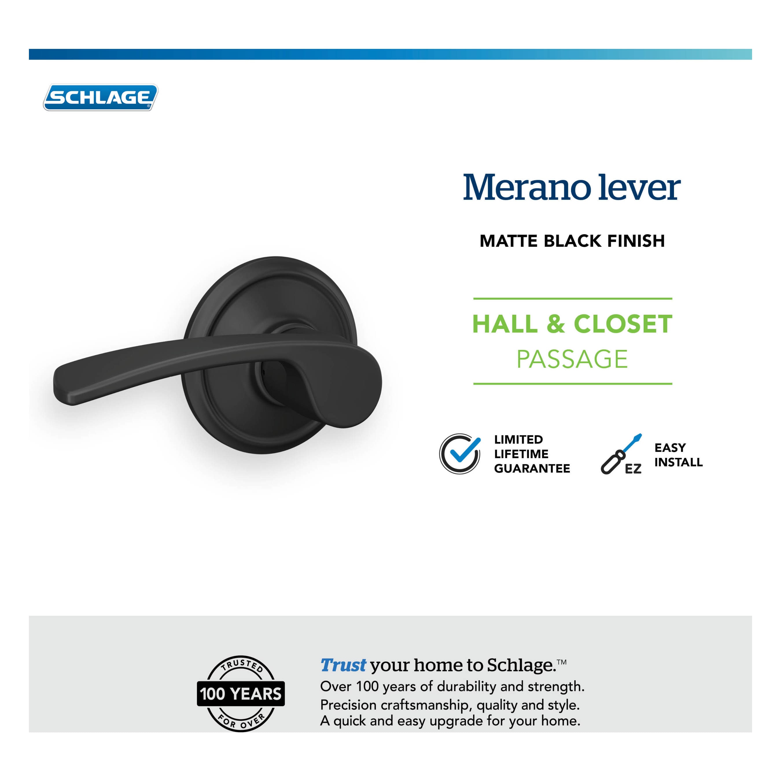 Schlage F10 MER 622 Door-Handles - View #6