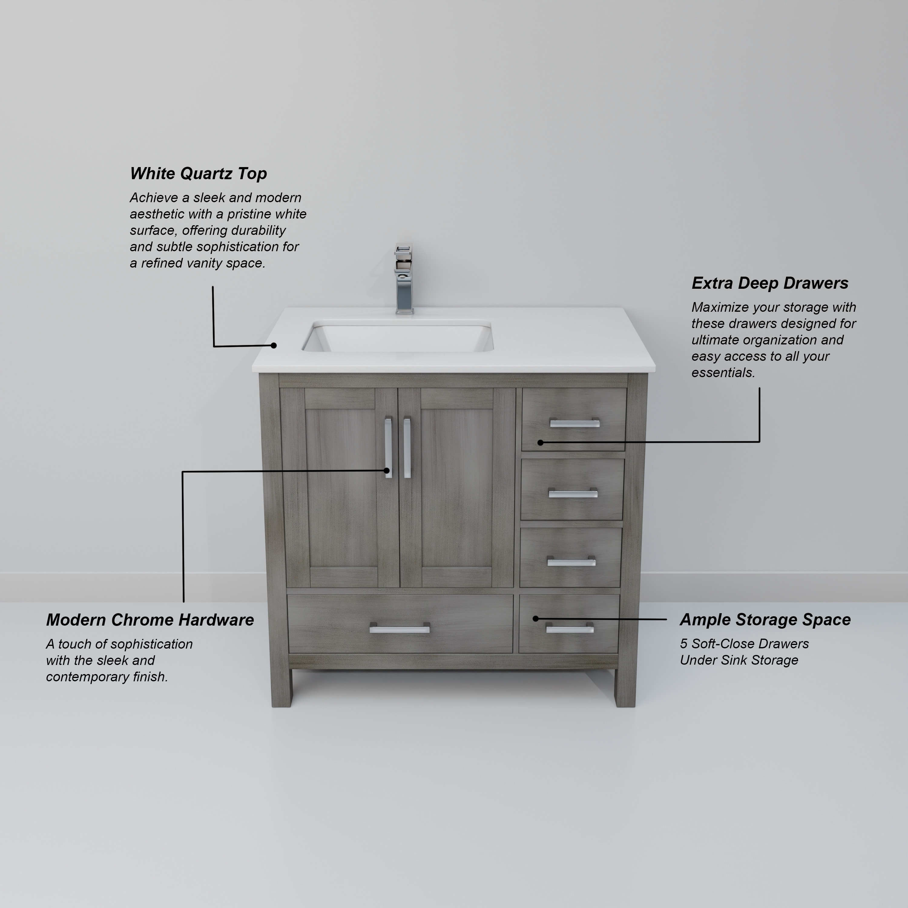 Lexora LJ342236SDWQ000L Bath-Vanity-Combo - View #9