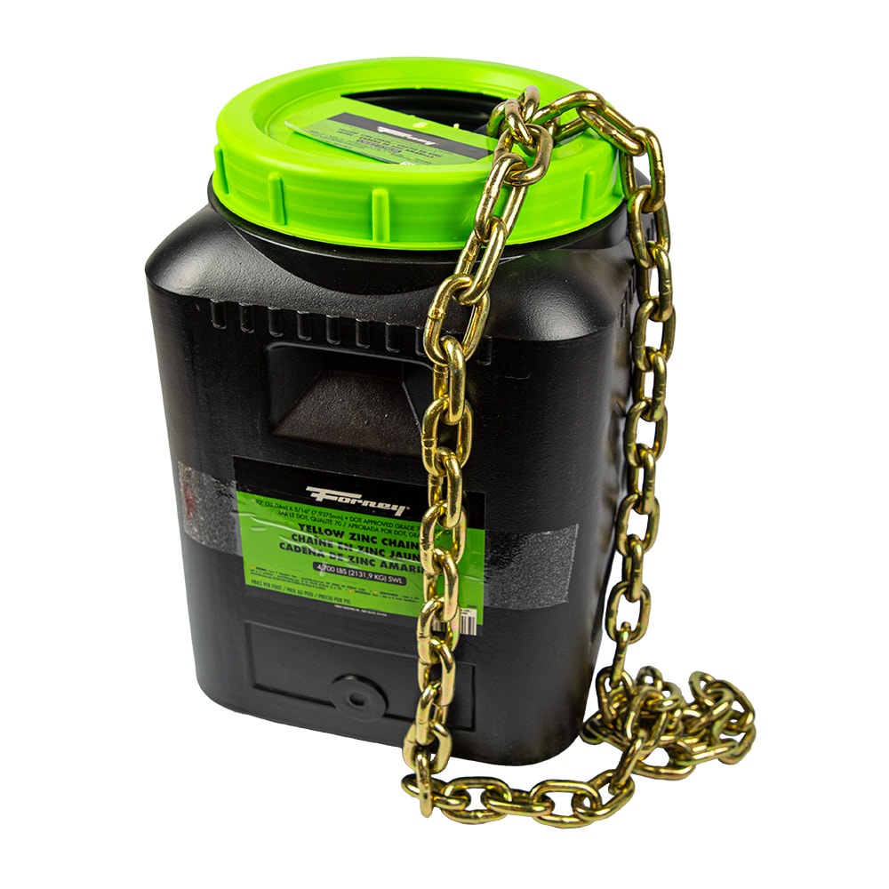 Forney 92-ft x 5/16-in Welded Yellow Steel Chain (By-the-Roll)