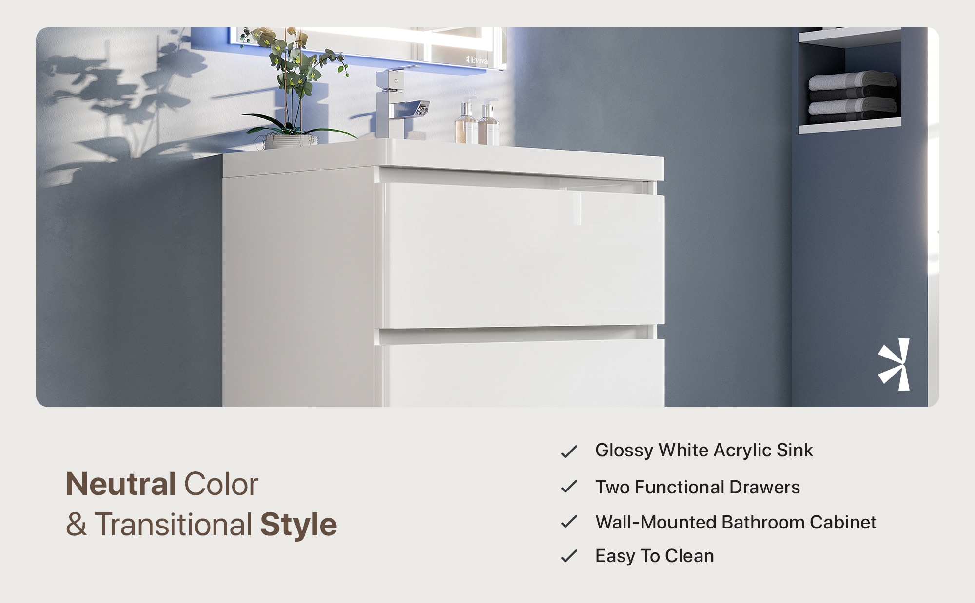 Eviva EVVN700-28WH-WM Bath-Vanity-Combo - View #8