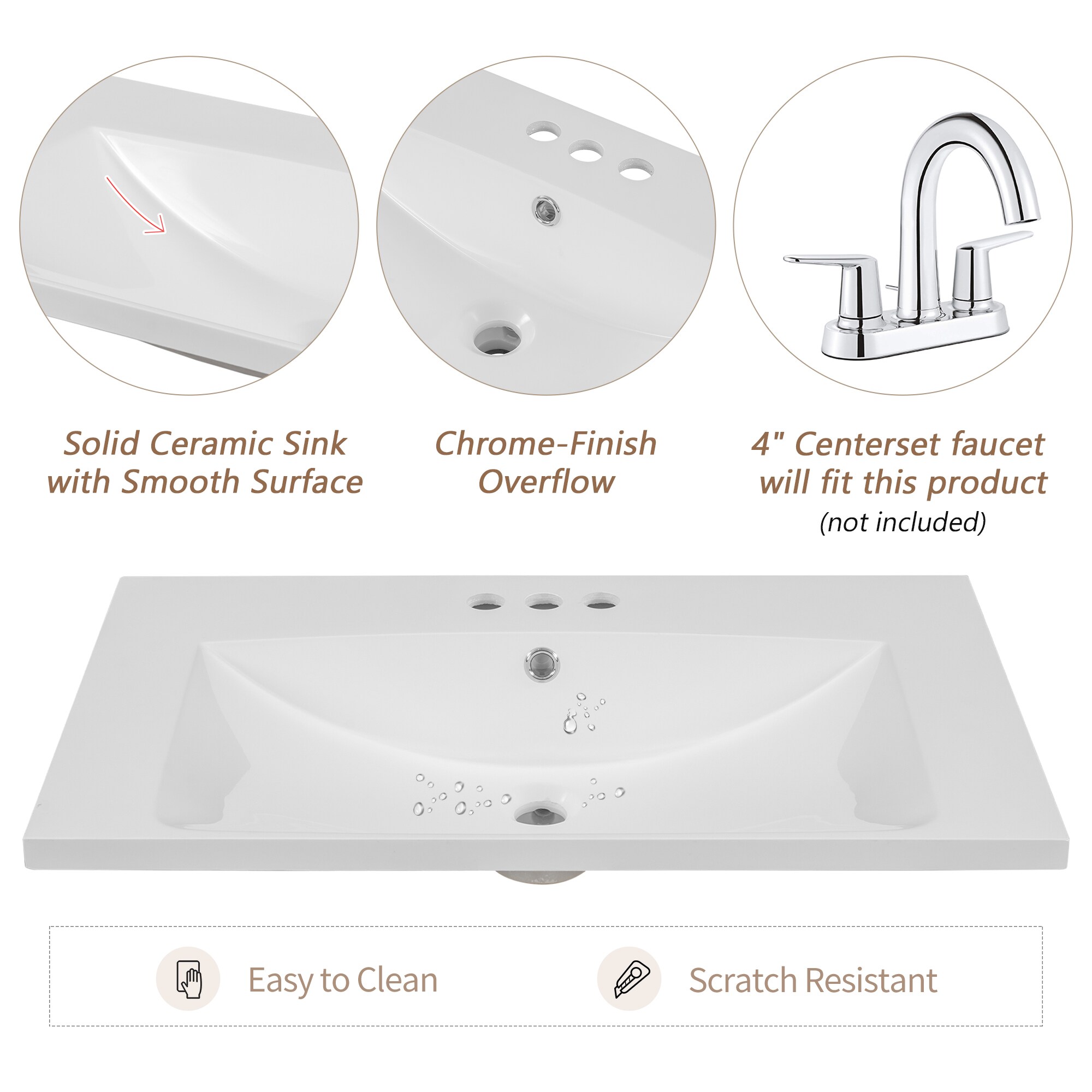 WELLFOR NIE-M5TP003 Bath-Vanity-Combo - View #6