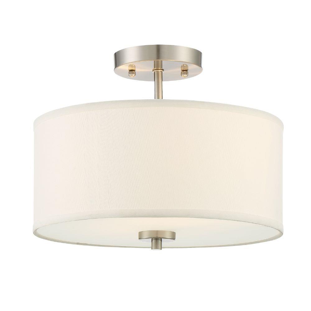  LW-SH513352 1-Light 13-in Brushed Nickel Semi-Flush mount light
