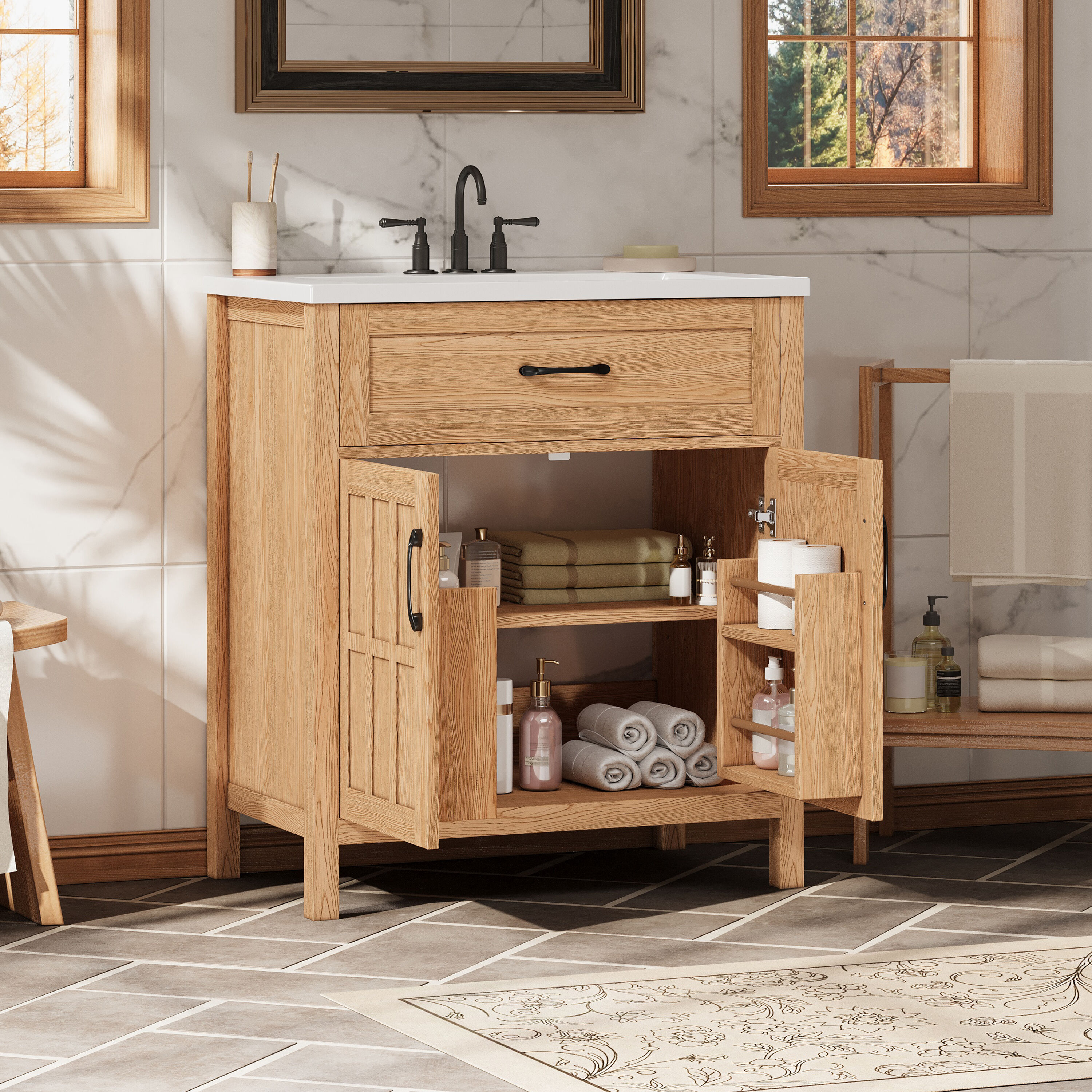 Wooakway FXLS0606-605BV047 Bath-Vanity-Combo - View #2