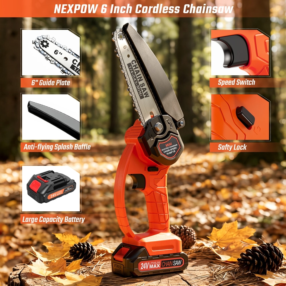 NEXPOW DL04 Cordless-Chainsaw - View #2