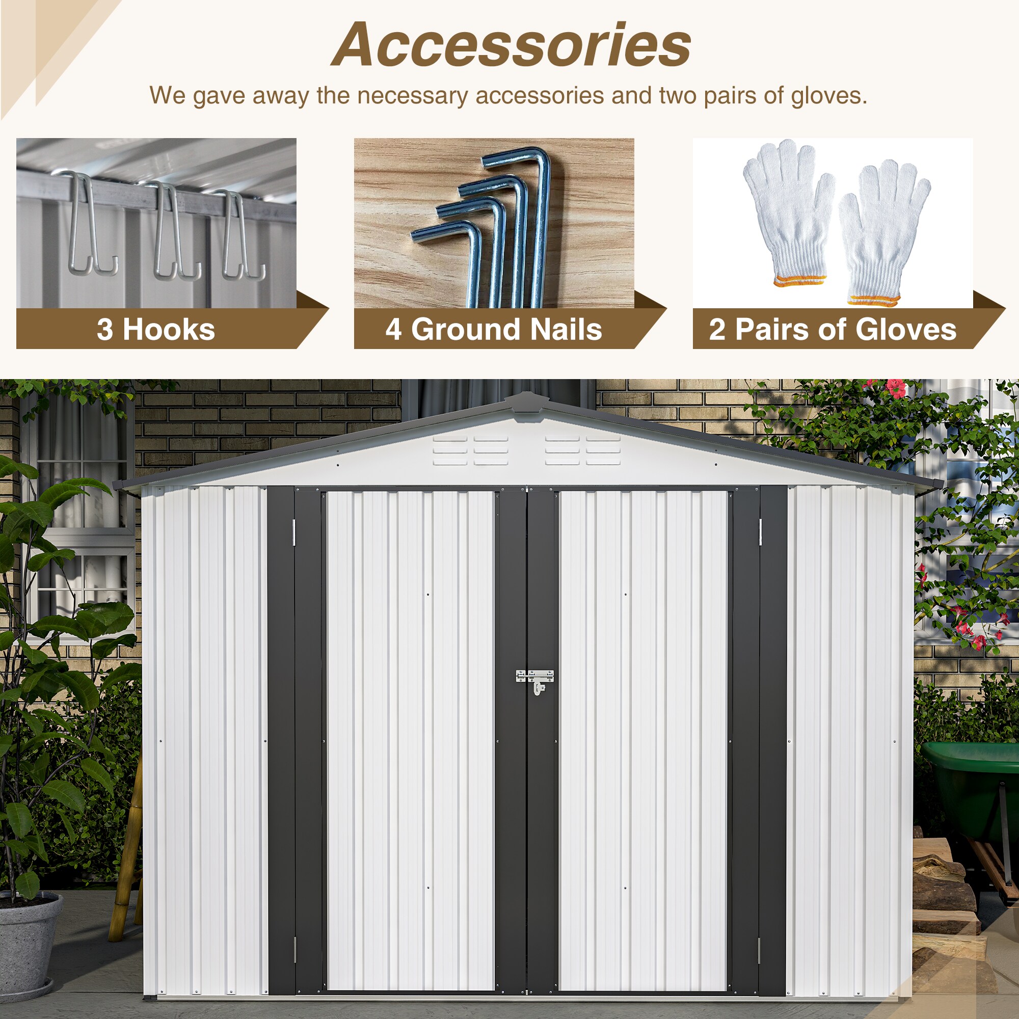 WELLFOR TACW54040 Metal-Storage-Buildings-Sheds - View #5