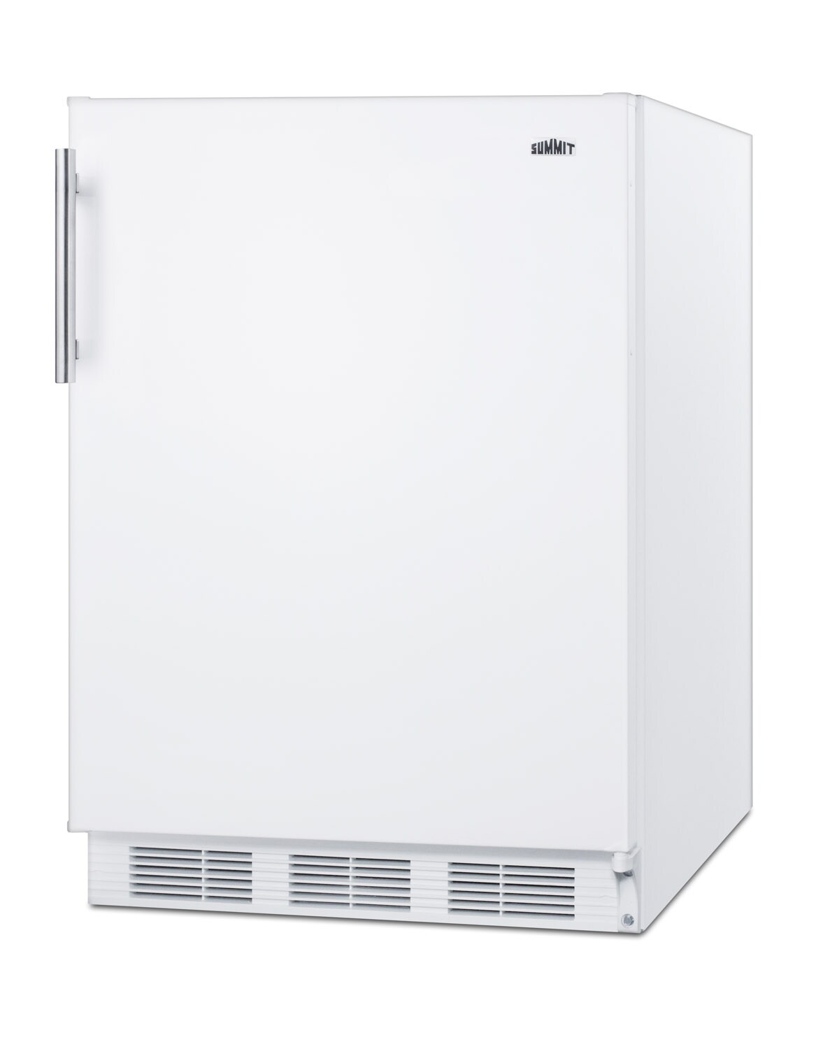 Summit Medical 24 in. 5.1 cu. ft. Mini Fridge with Freezer Compartment and  Lock - White