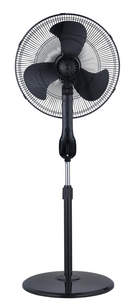 3-Speed 48-Watt 16-In. Oscillating Stand Fan with Remote (Black