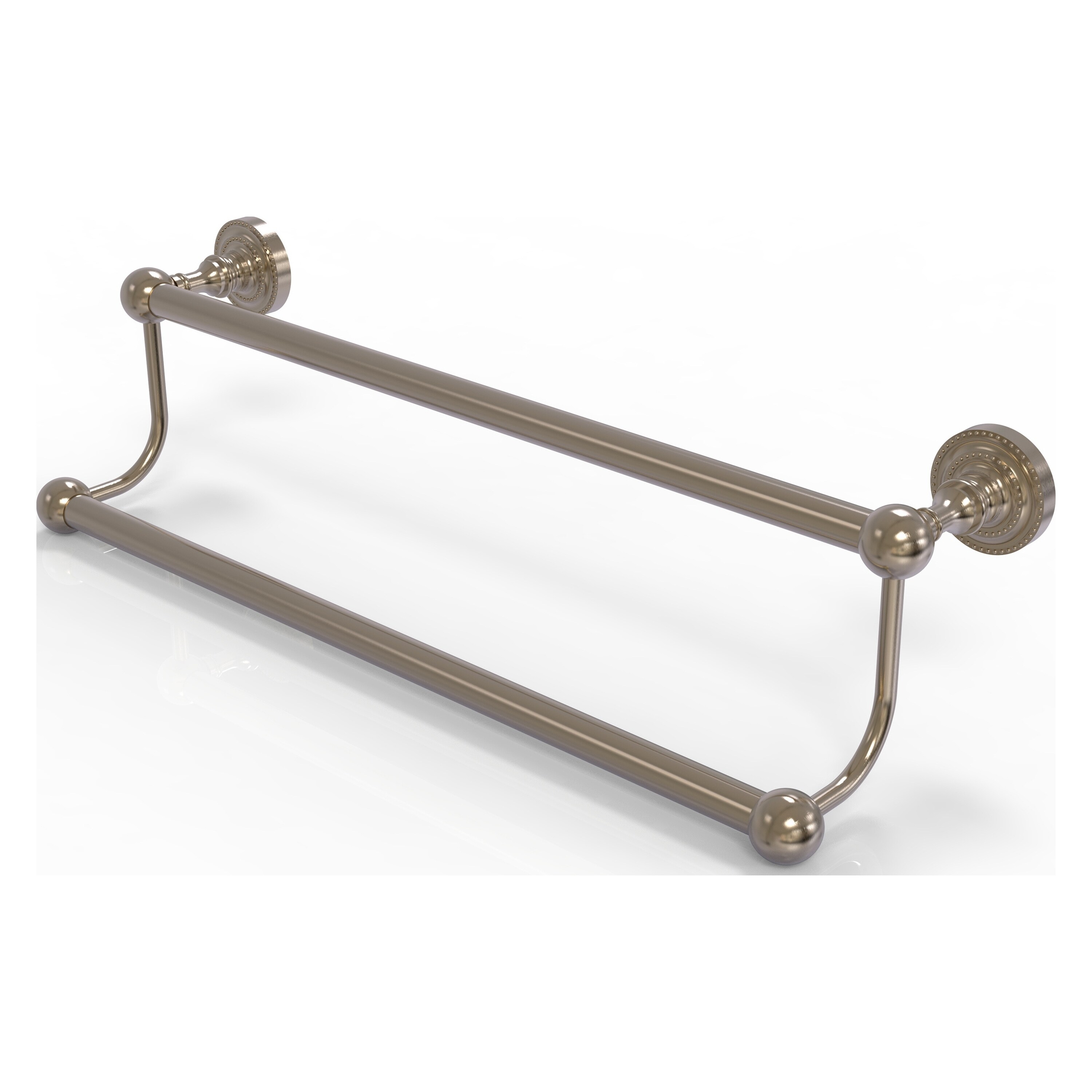 Allied Brass DT-72/36-PEW Dottingham 36-in double Antique Pewter Wall mount Double Towel Bar
