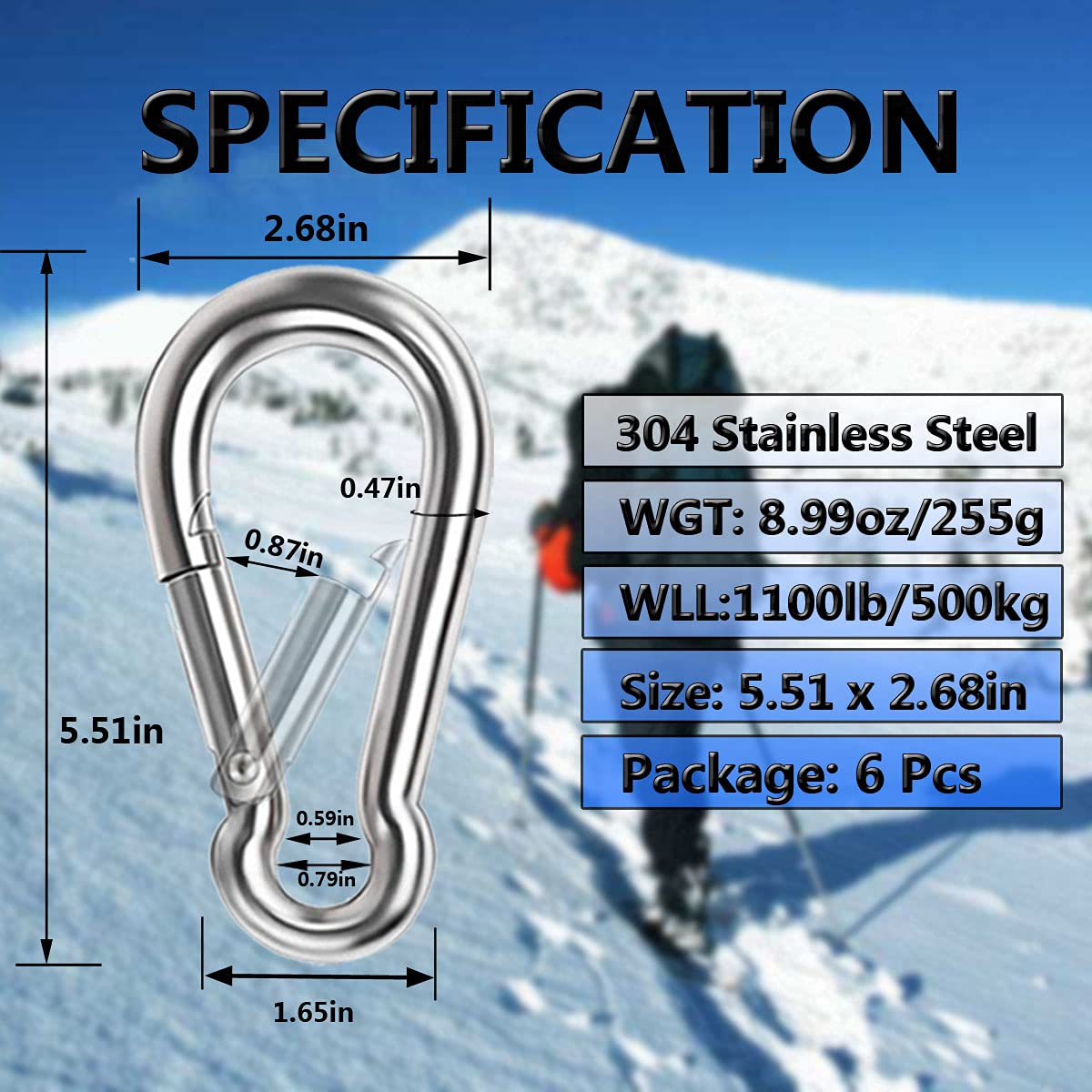Justincity LJT0803J215 carabiners - View #2