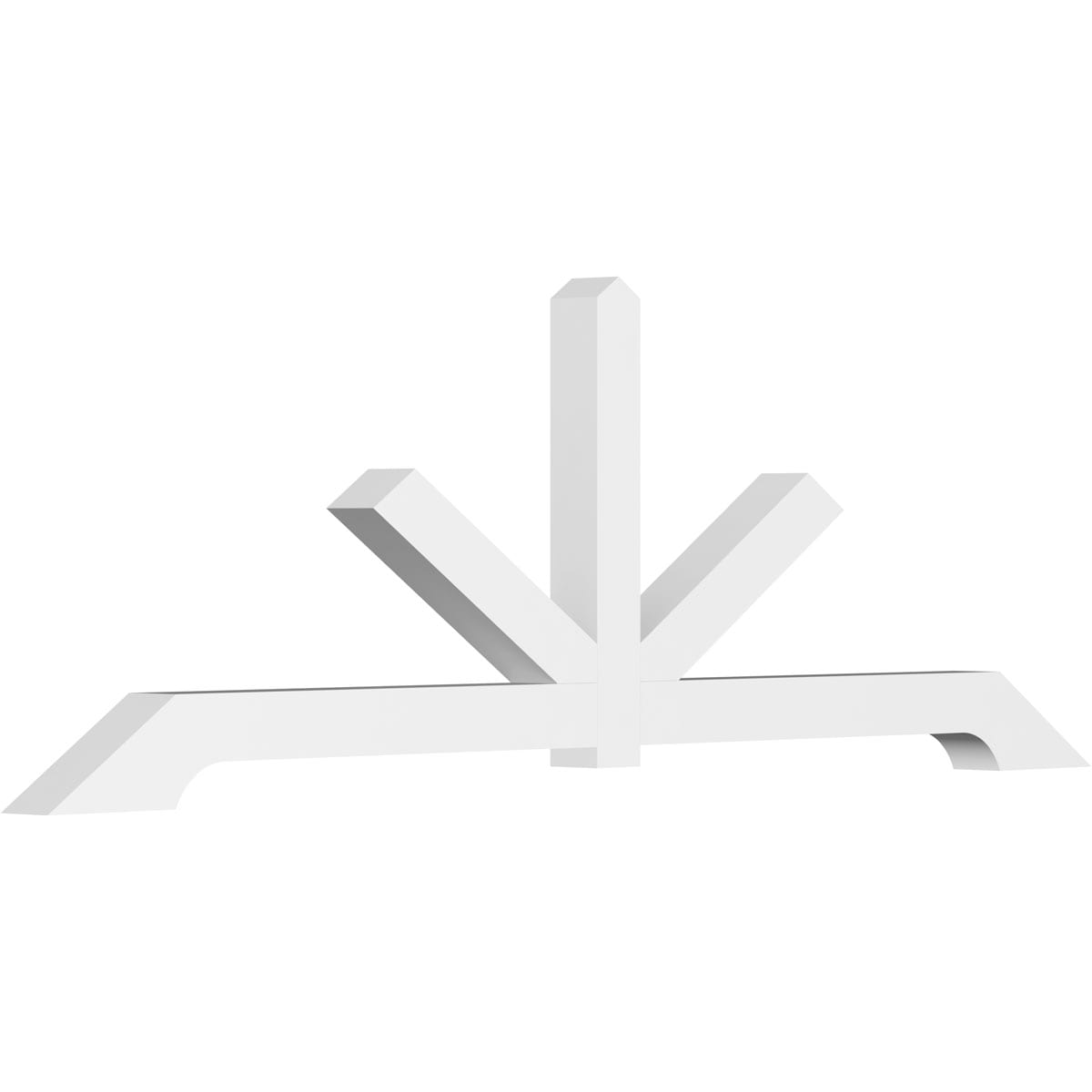 Ekena Millwork GBP096X32X0404VAN00 Vanguard White PVC Gable bracket