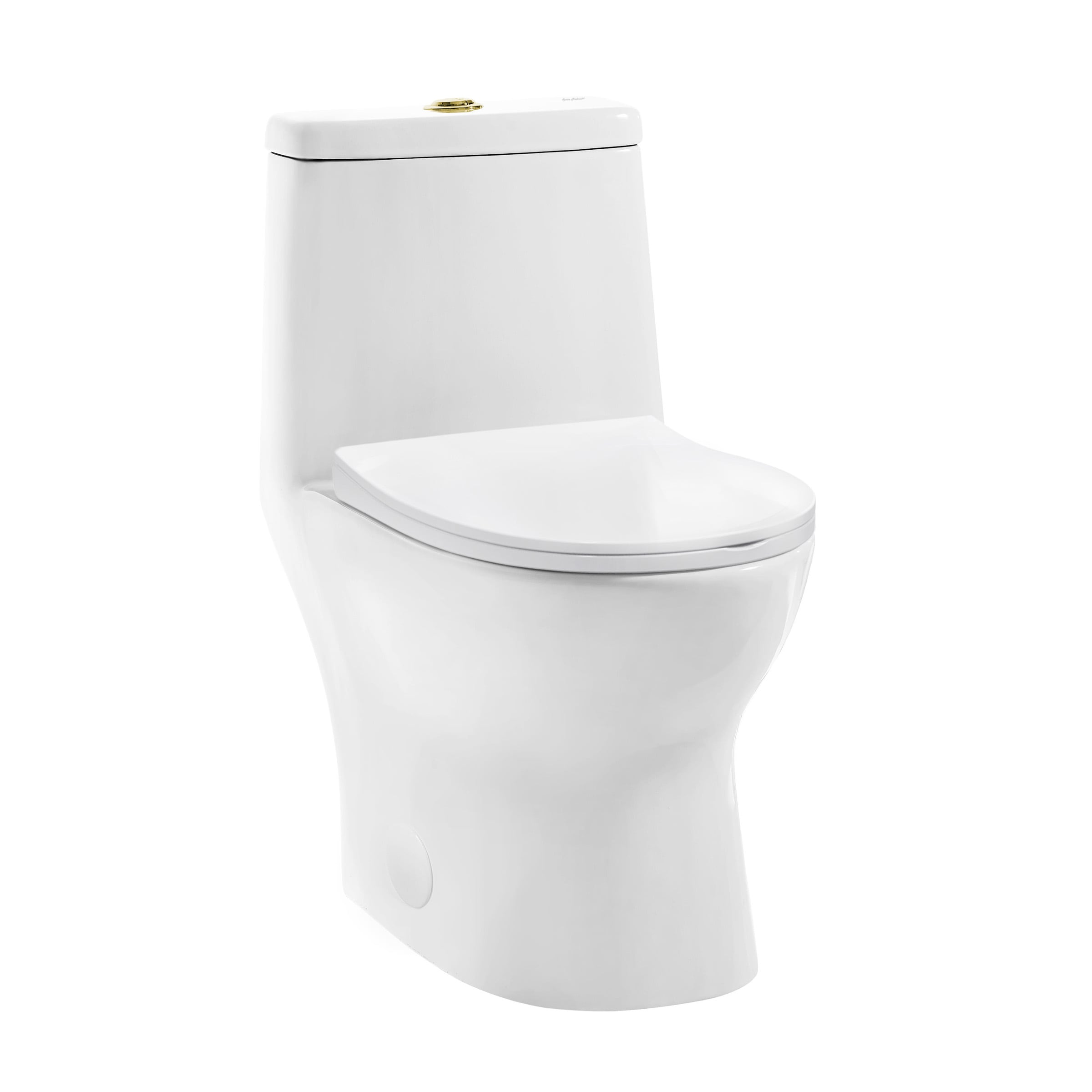 Swiss Madison SM-25-1TDIE08WH Dieppe Glossy White Dual Flush Elongated Standard height Smart Soft Close 1-piece Toilet 12-in Rough-In 1.6 GPF