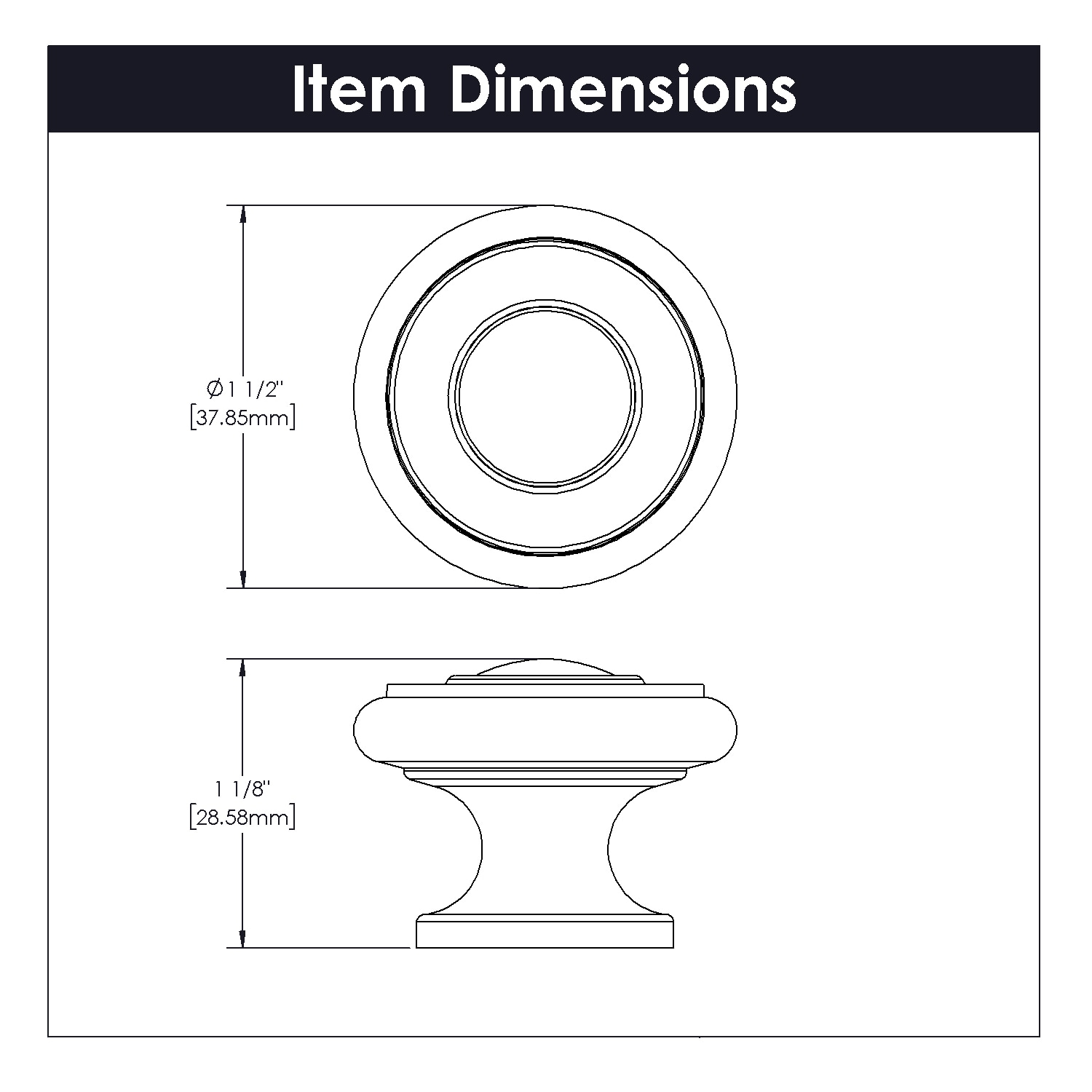 Hickory Hardware P3501-MB Cabinet-Knobs - View #4