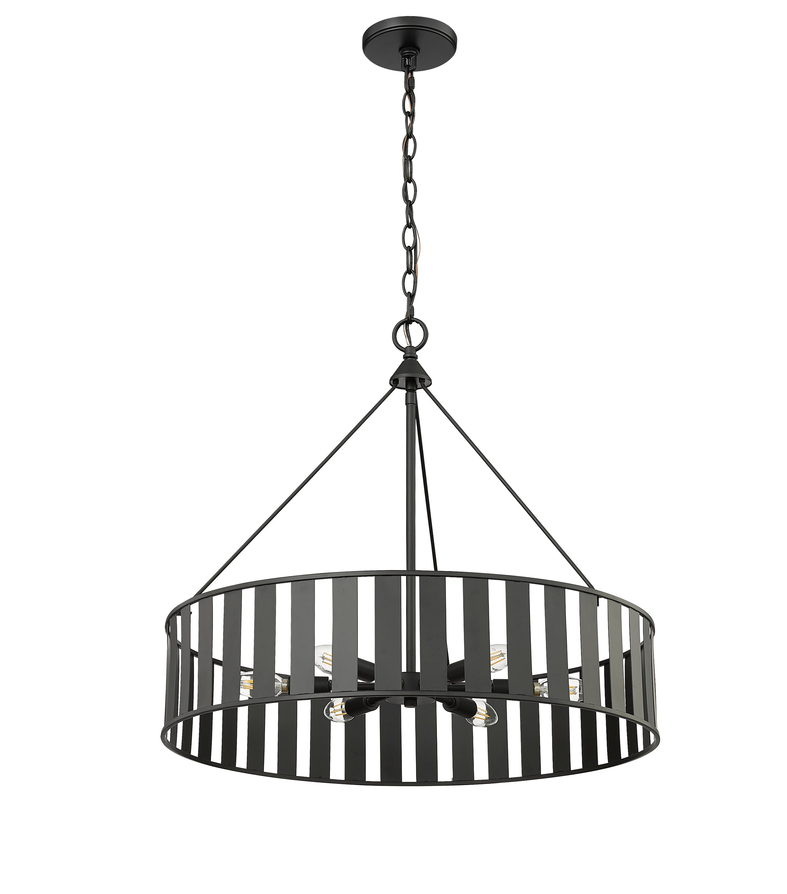 Millennium Lighting Stella 6 -Light Matte Black Metal Metal Chandelier