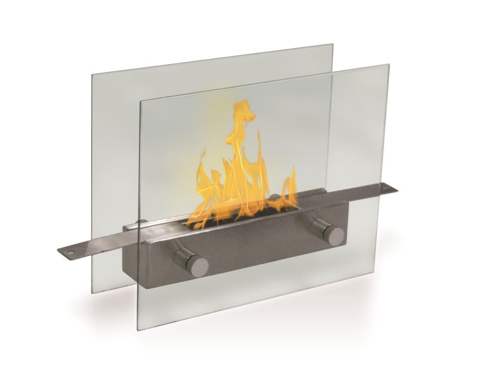 Table Gel and Ethanol Fireplace Stainless Steel Brushed Bio-Ethanol New 