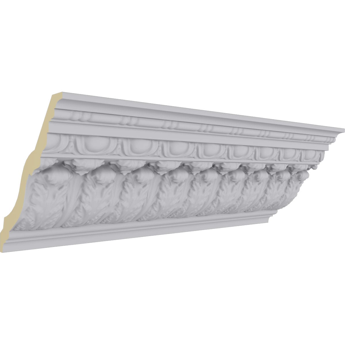 Acanthus Leaf White Polyurethane Crown Moulding