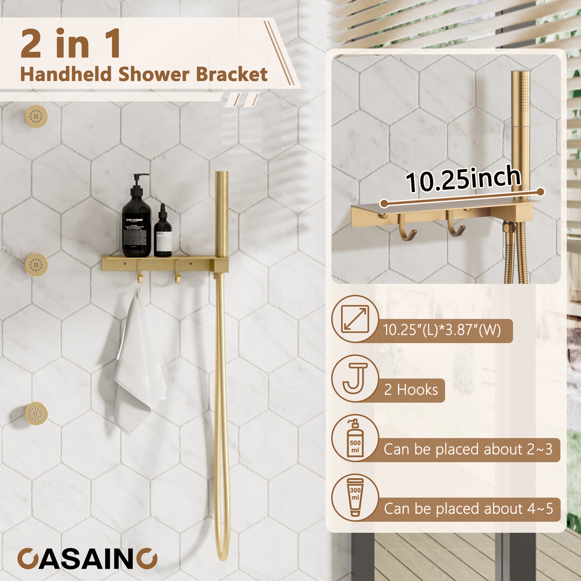 CASAINC TR-ST000050AAB Showerhead-Bar-Panels - View #9