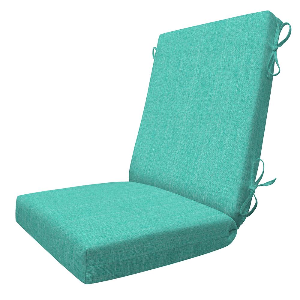 3i Products Surf Aqua High Back Patio Chair Cushion at