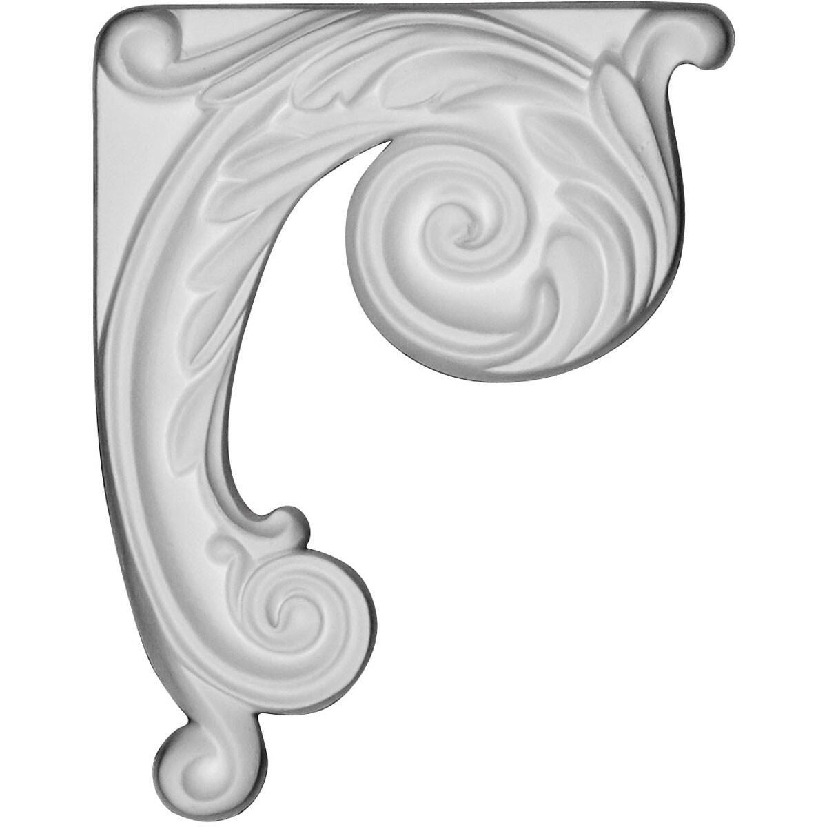 Ekena Millwork ONL05X05X01ED-L Edwards, Left 4.5-in W x 4.5-in H Leaf Primed Applique