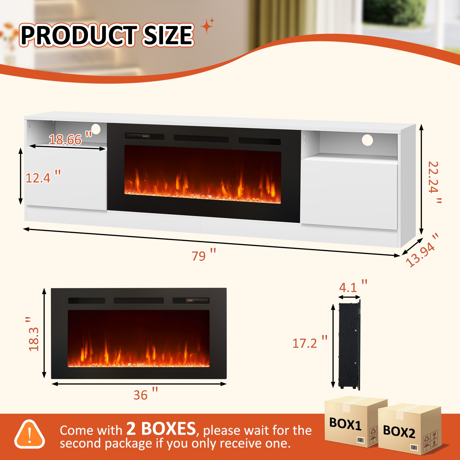 Bapipro TE23A28W Electric-Fireplaces - View #5