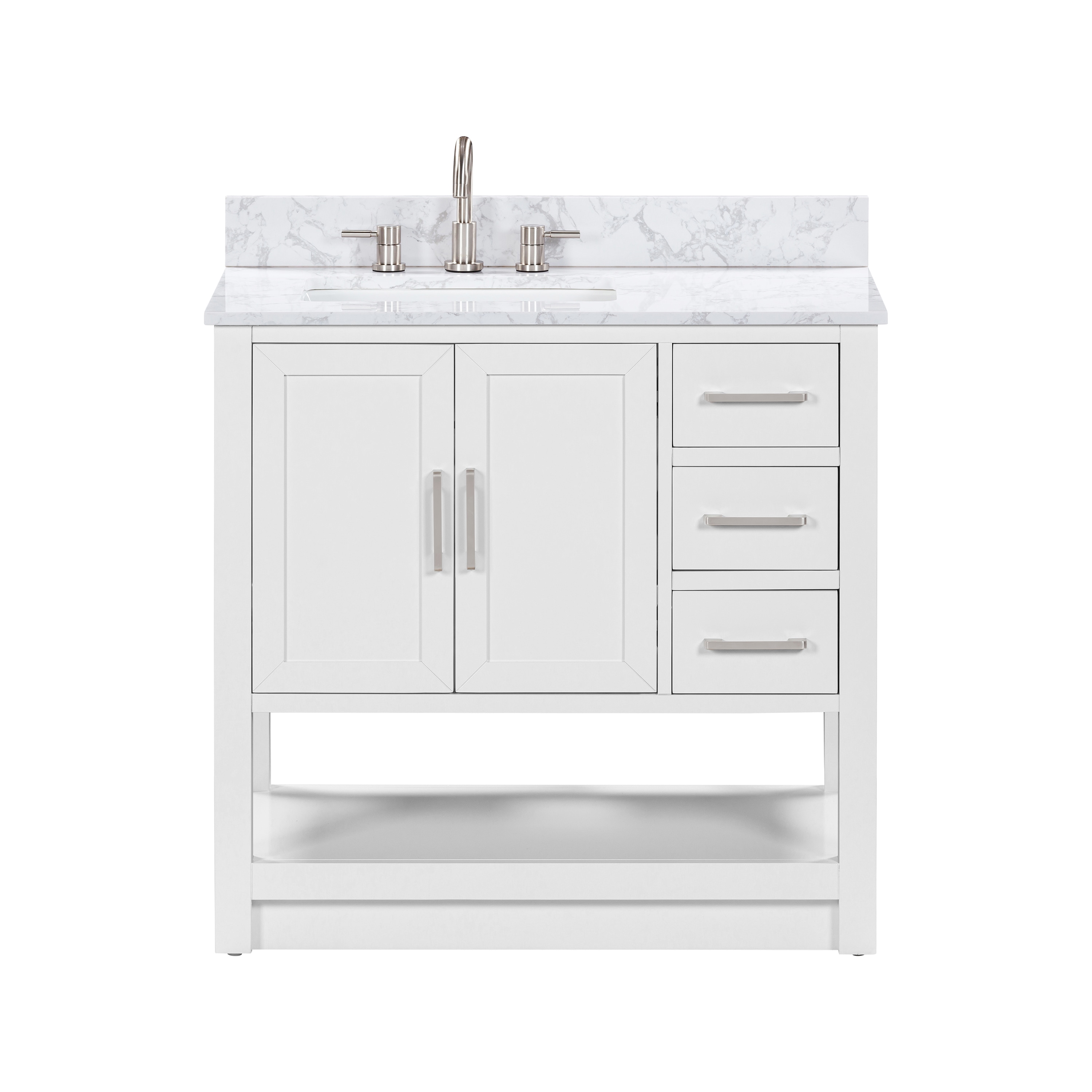 allen + roth L22090-VS36-WT Bath-Vanity-Combo - View #5