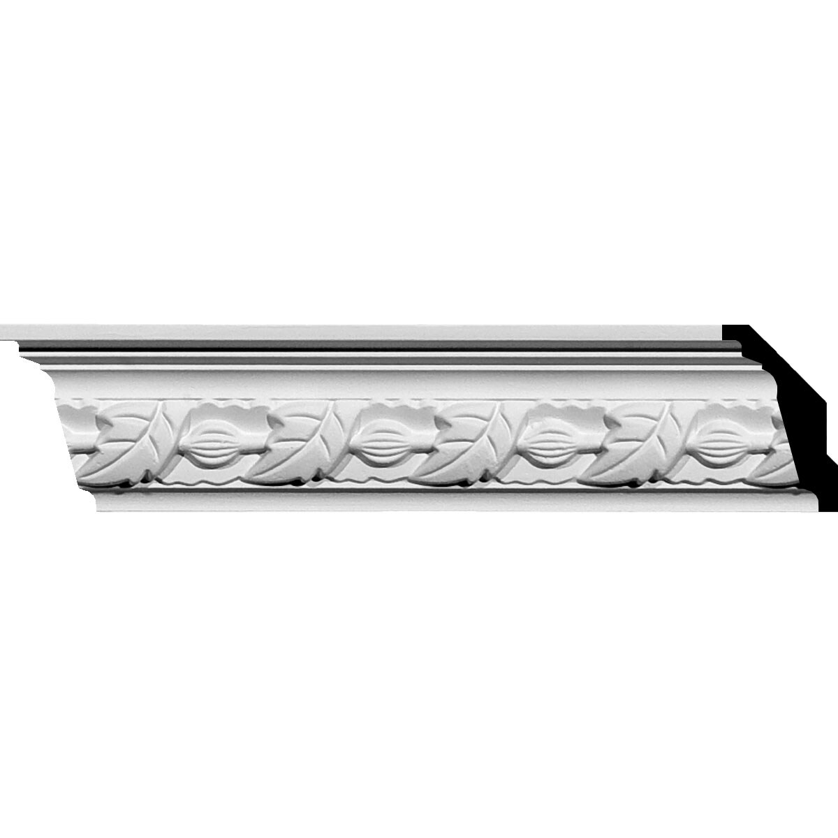 Ekena Millwork MLD02X01X03LE-CASE-2 Legacy 2-1/2-in x 7-ft 10-1/2-in Primed Urethane MLD02X01X03LE-CASE-2 Crown Moulding 2 -Pack