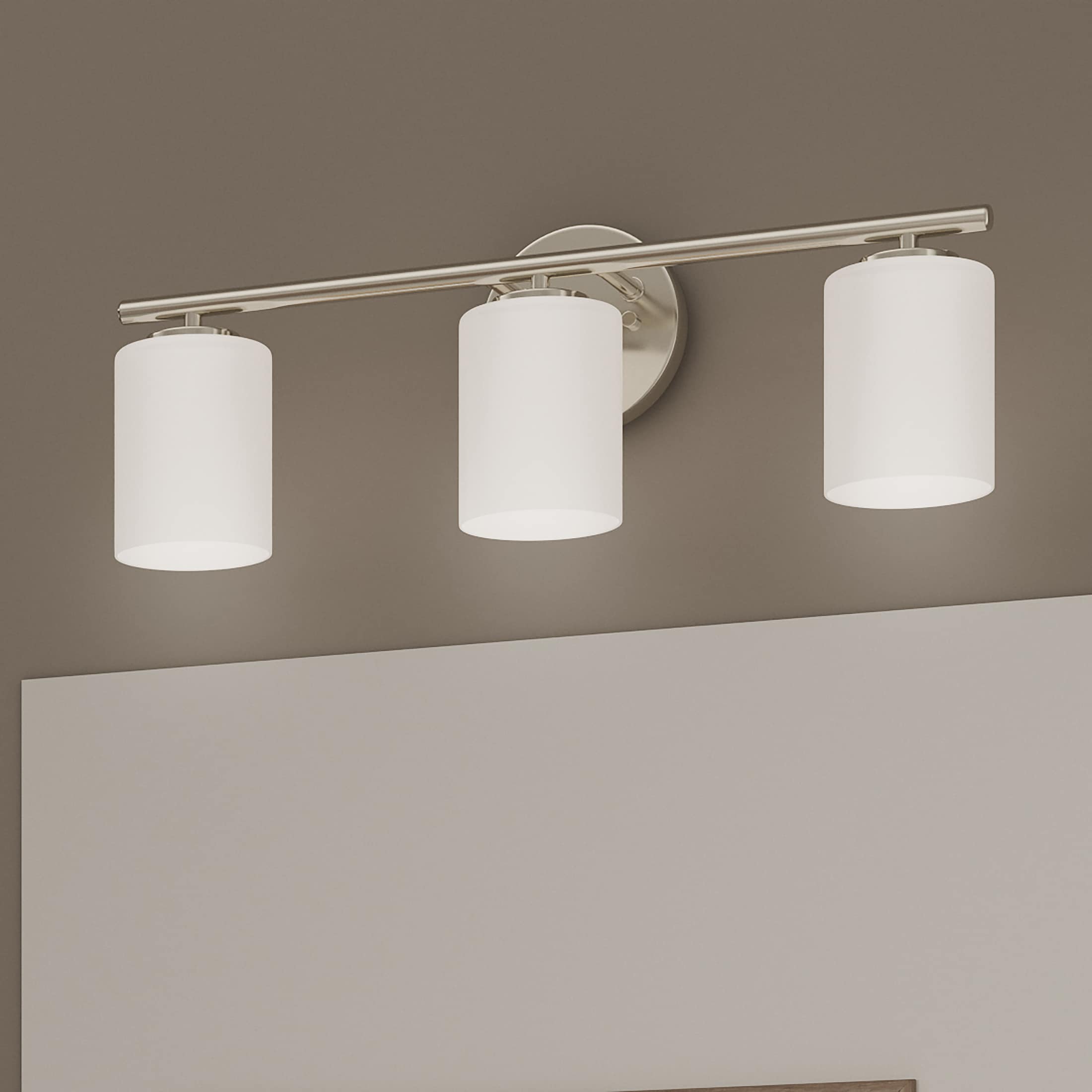 Progress Lighting Replay 22-in 3 Light Brushed Nickel Modern/contemporary Bathroom Vanity light