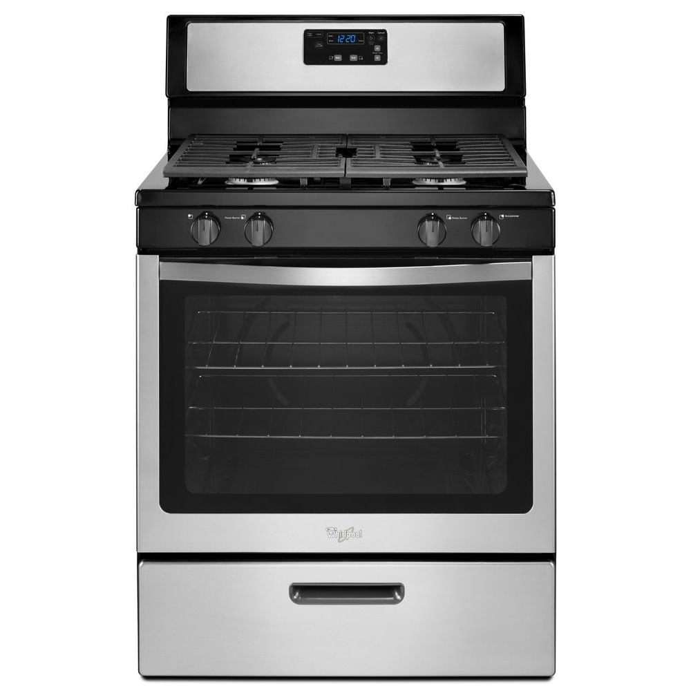 FORTÉ FGR304BSS 30 Inch Gas Range with Natural Gas Total Oven Capacity in Stainless Steel 4 Sealed Burners ft 3.53 cu 