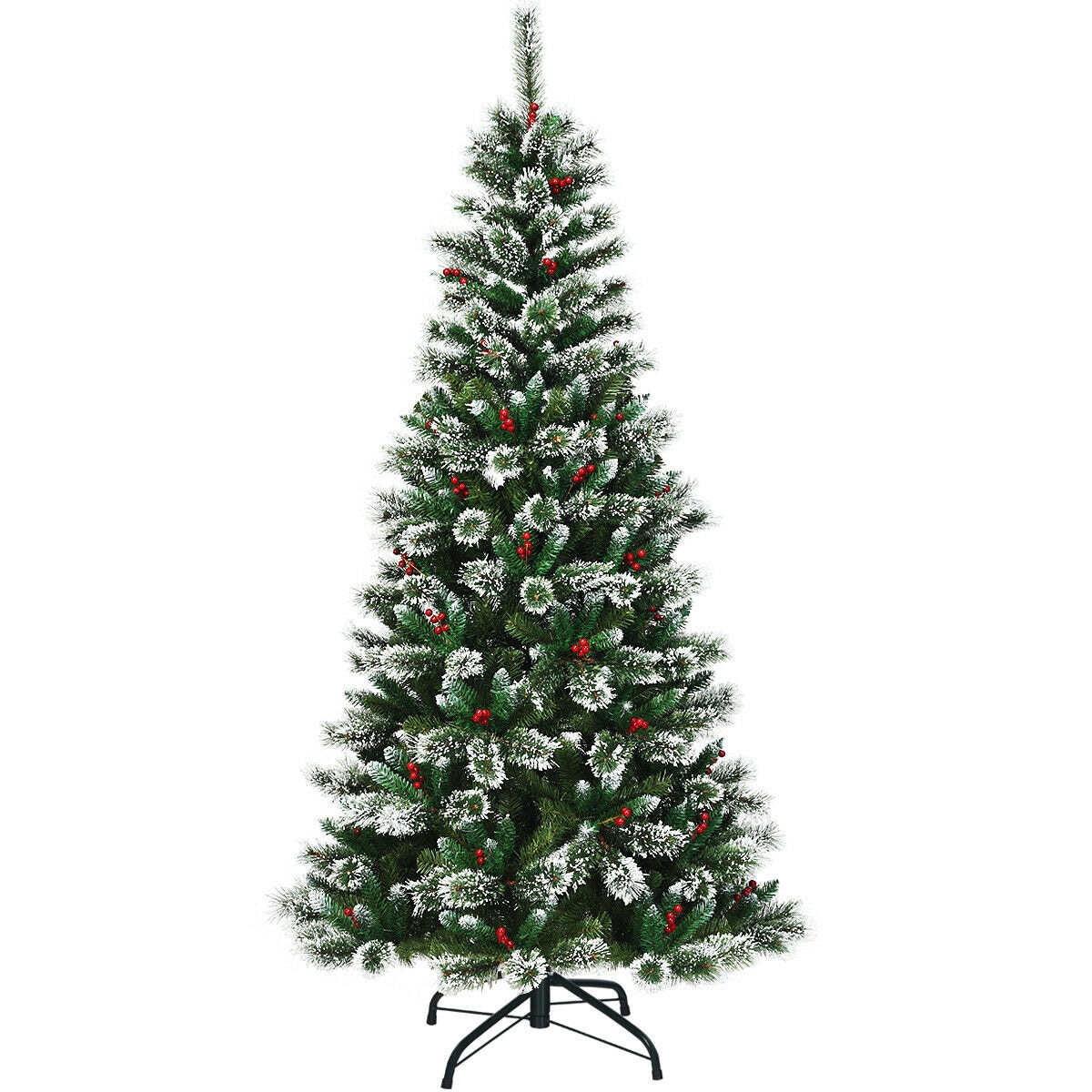 WELLFOR CM-HWY-22801 7-Feet Flocked Artificial Christmas Tree