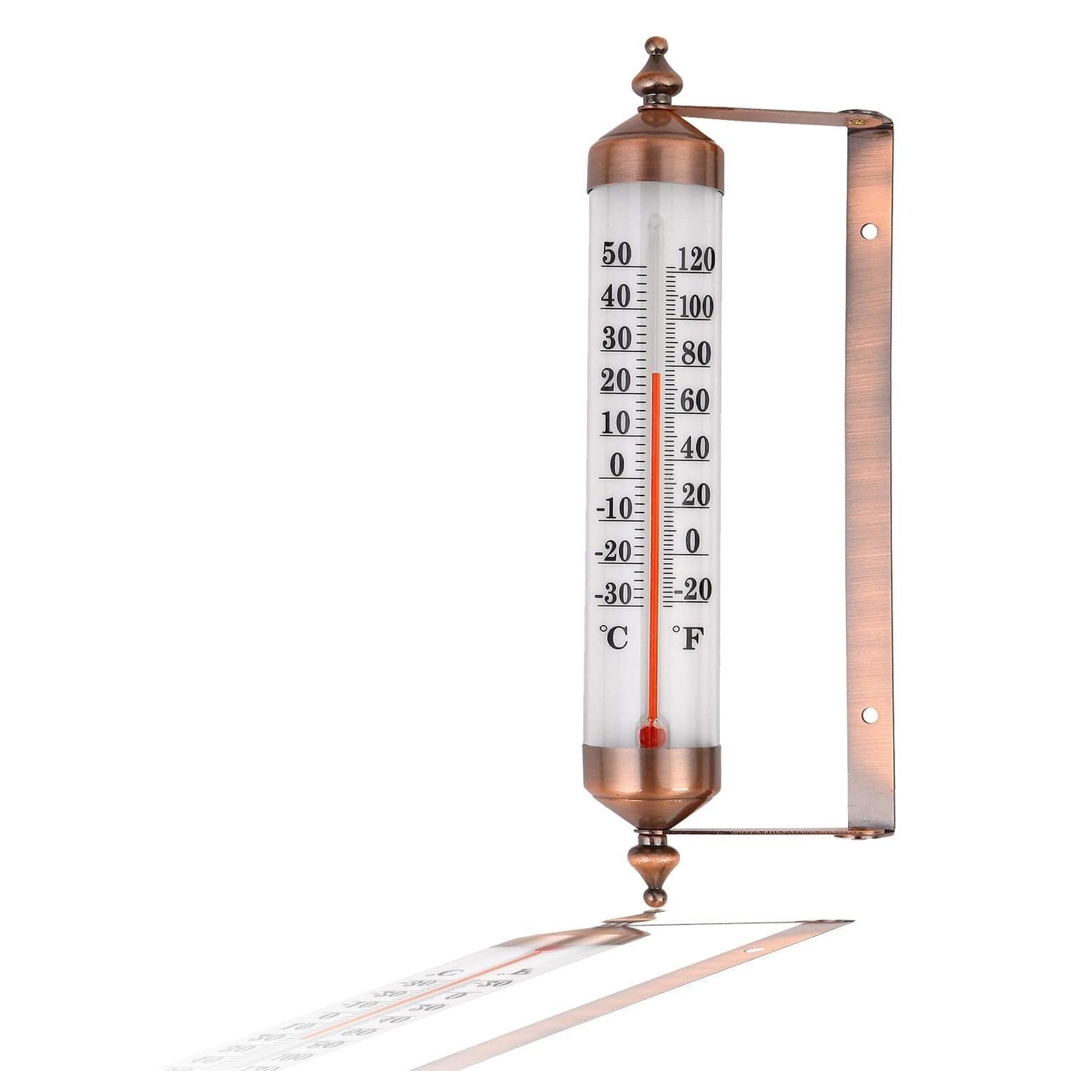 Etokfoks -  Wireless Analog Thermometer Outdoor Waterproof Display for Home Garden Patio Wall Win...