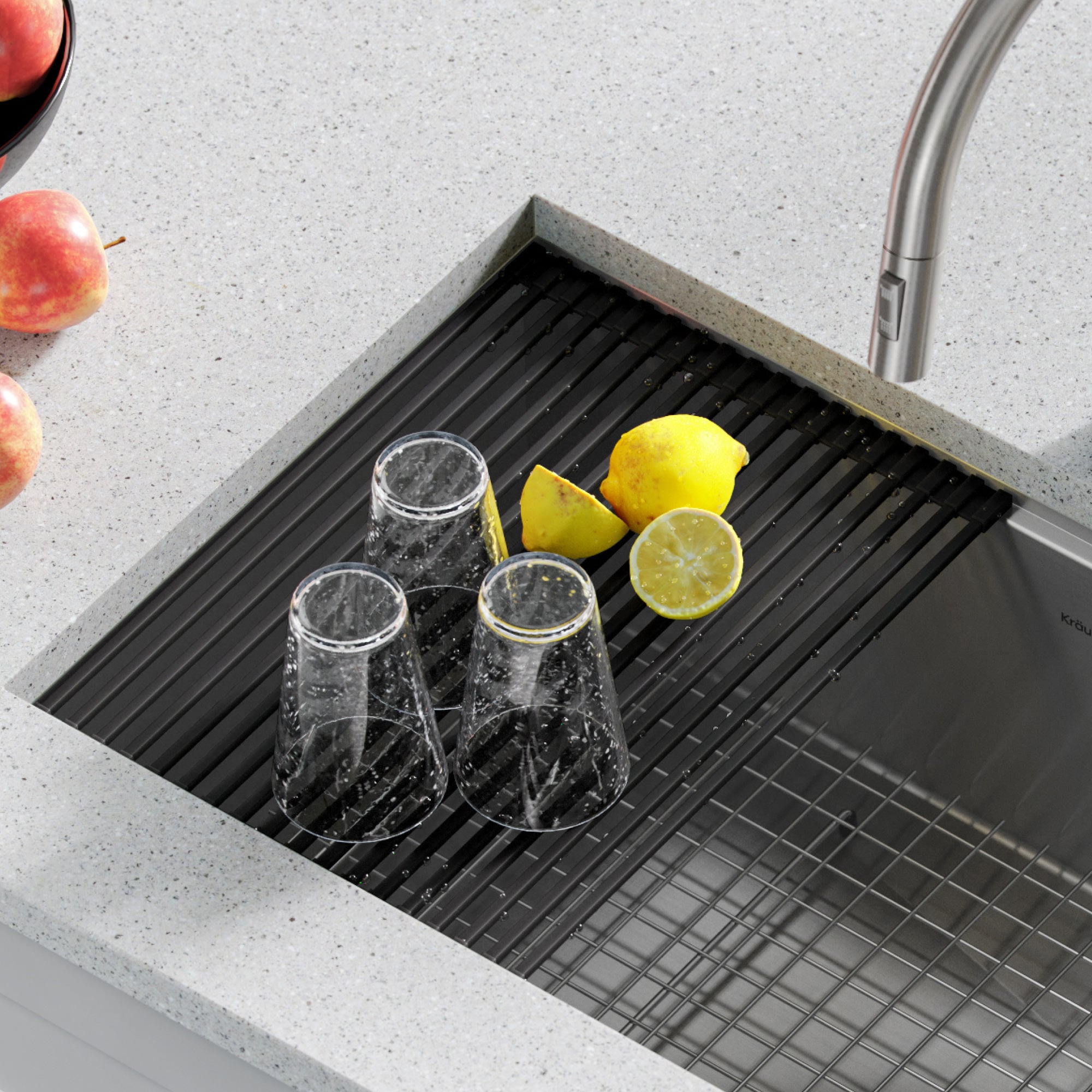 Grand Fusion Roll-Up Sink Drying Rack - Stainless Steel