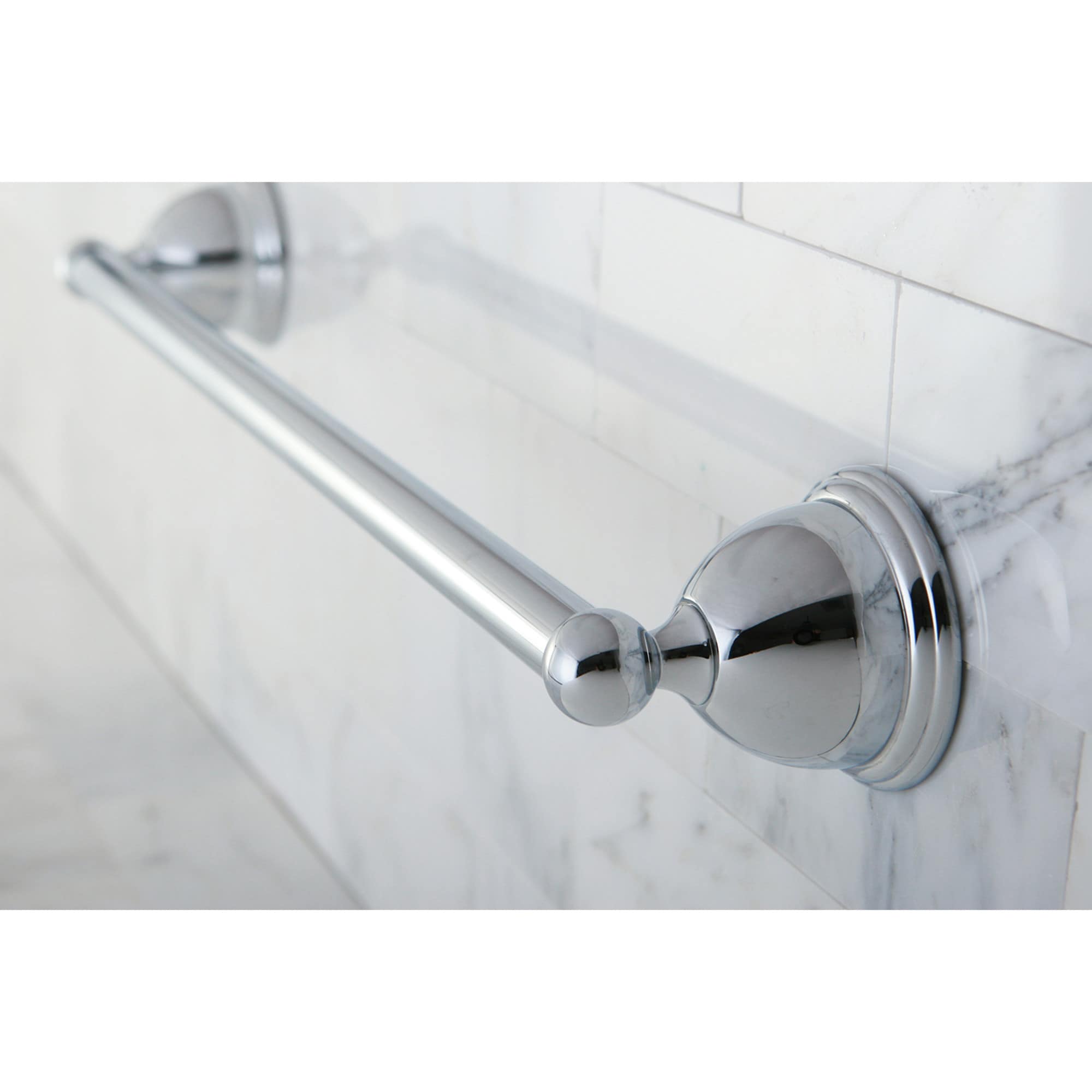 Kingston Brass WL39621 Laurel 18-in Polished chrome Wall mount Single Towel Bar