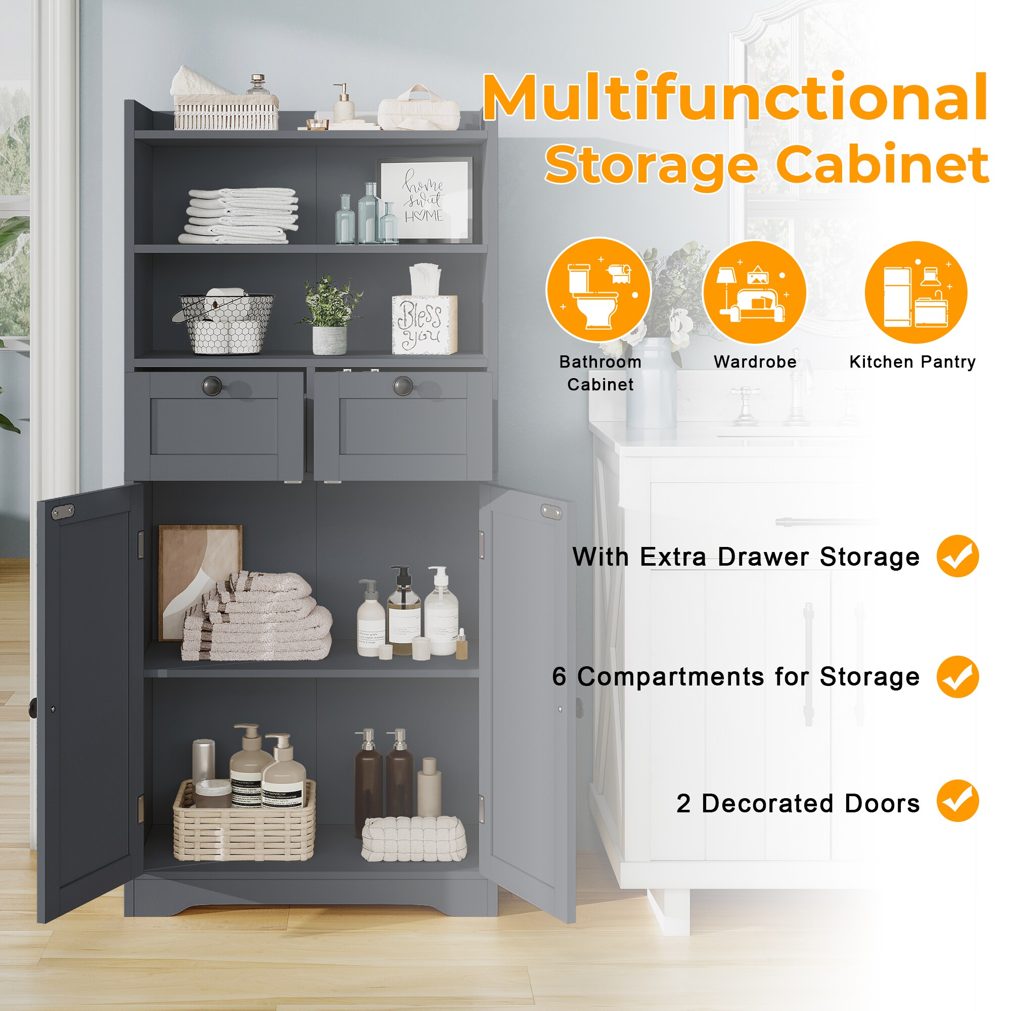 VOUA SAF-JDRYRB-WHCK Linen-Cabinets - View #6