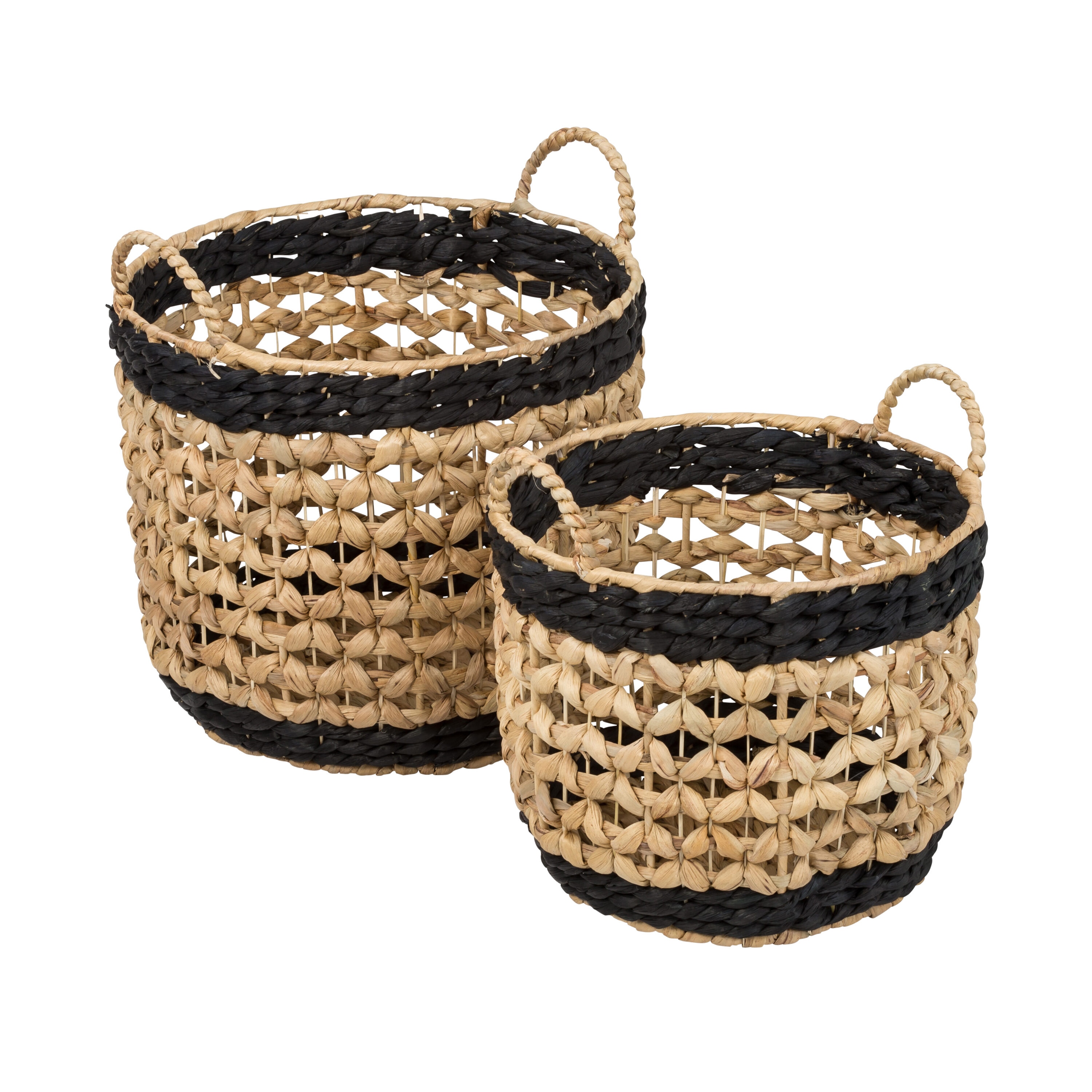 Honey-Can-Do 2-Pack 13.78-in W x 14.17-in H x 13.78-in D Natural Wicker ...