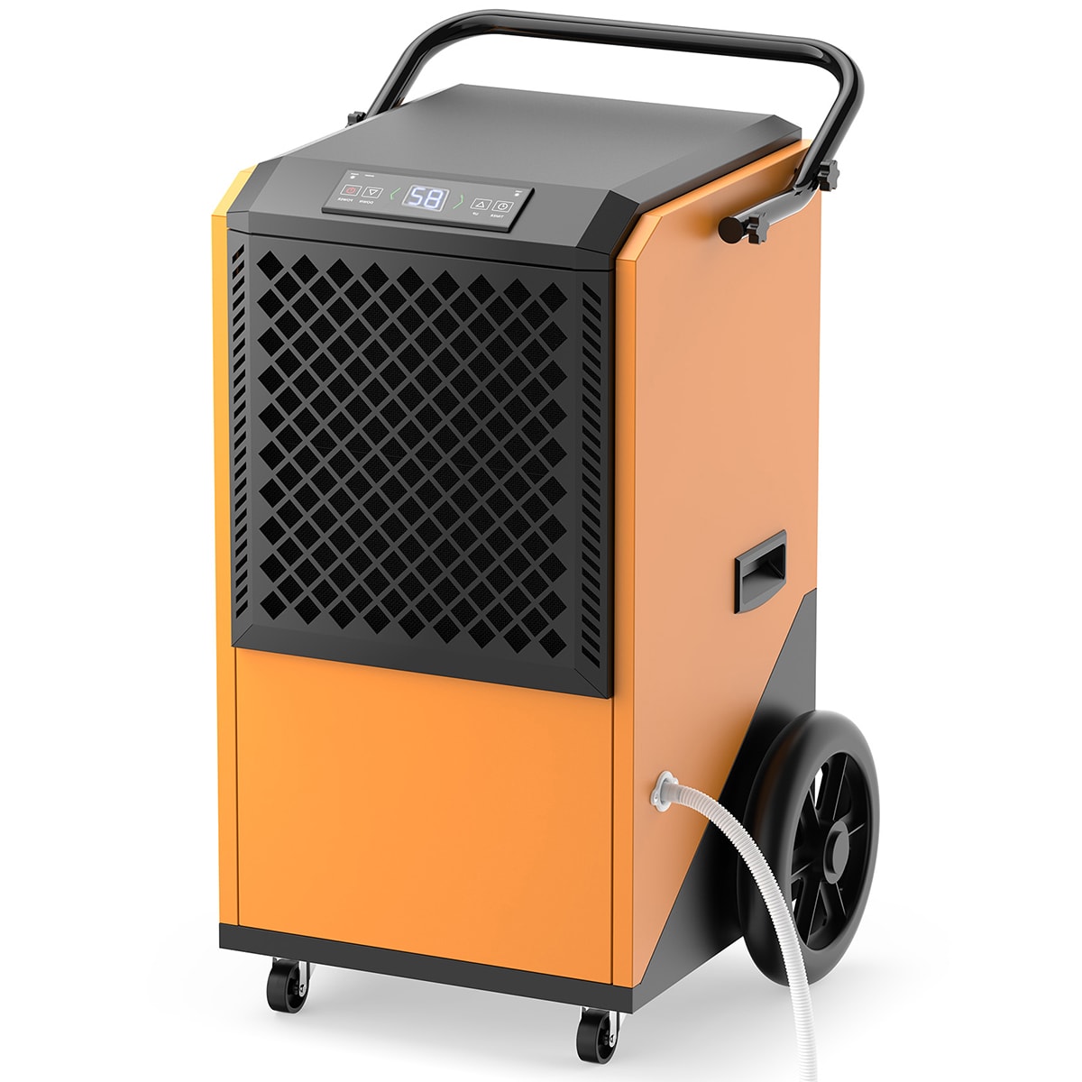 BEARSOLIM Commercial Dehumidifier Grey Industrial Dehumidifier 320 Pint for 8000 Sq Ft Basement Warehouse Construction