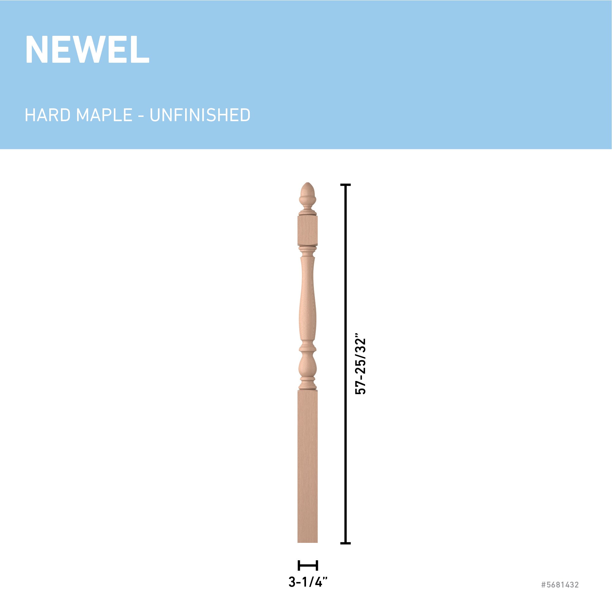 L.J. Smith Stair Systems LJP-3942-HM Interior-Stairpart-Newel-Posts - View #3