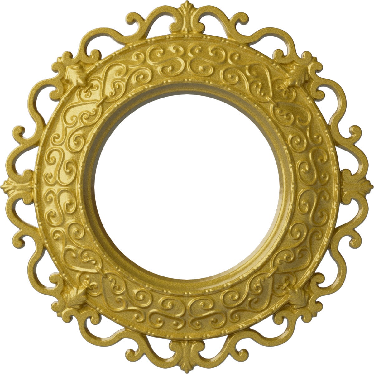 Ekena Millwork CM13ORRGS Orrington 13.25-in W x 13.25-in L Painted Rich Gold Polyurethane Whole Ceiling Medallion