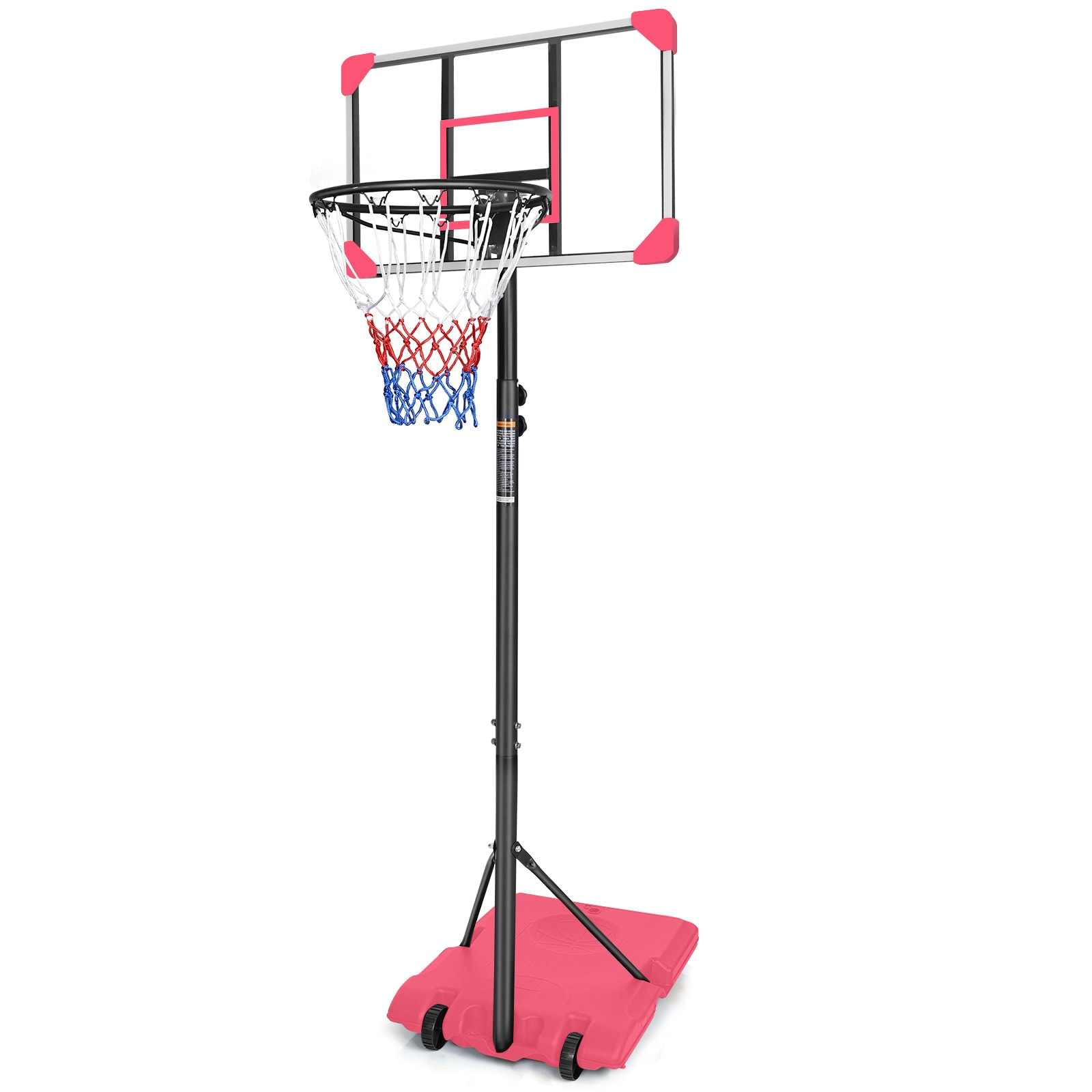 LUXEYARD Portable Basketball Goal 67ft 28 Backboard Wheels Teens Youth Indoor Outdoor